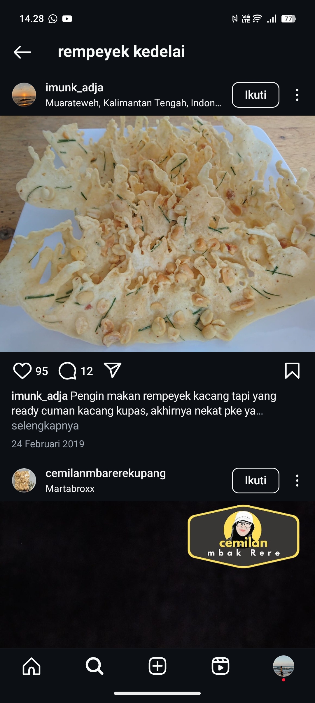 Resep rempeyek kedelai