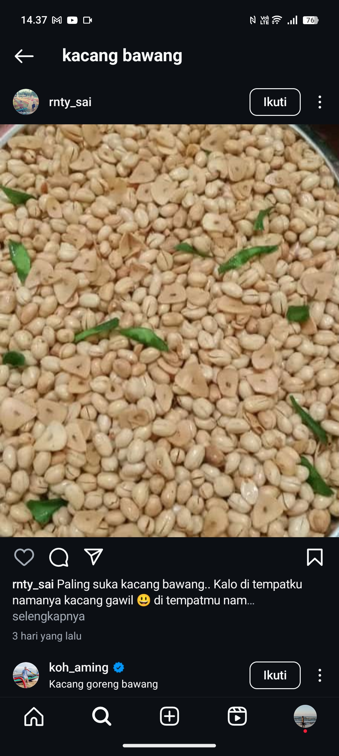 Resep kacang bawang kesukaan keluarga