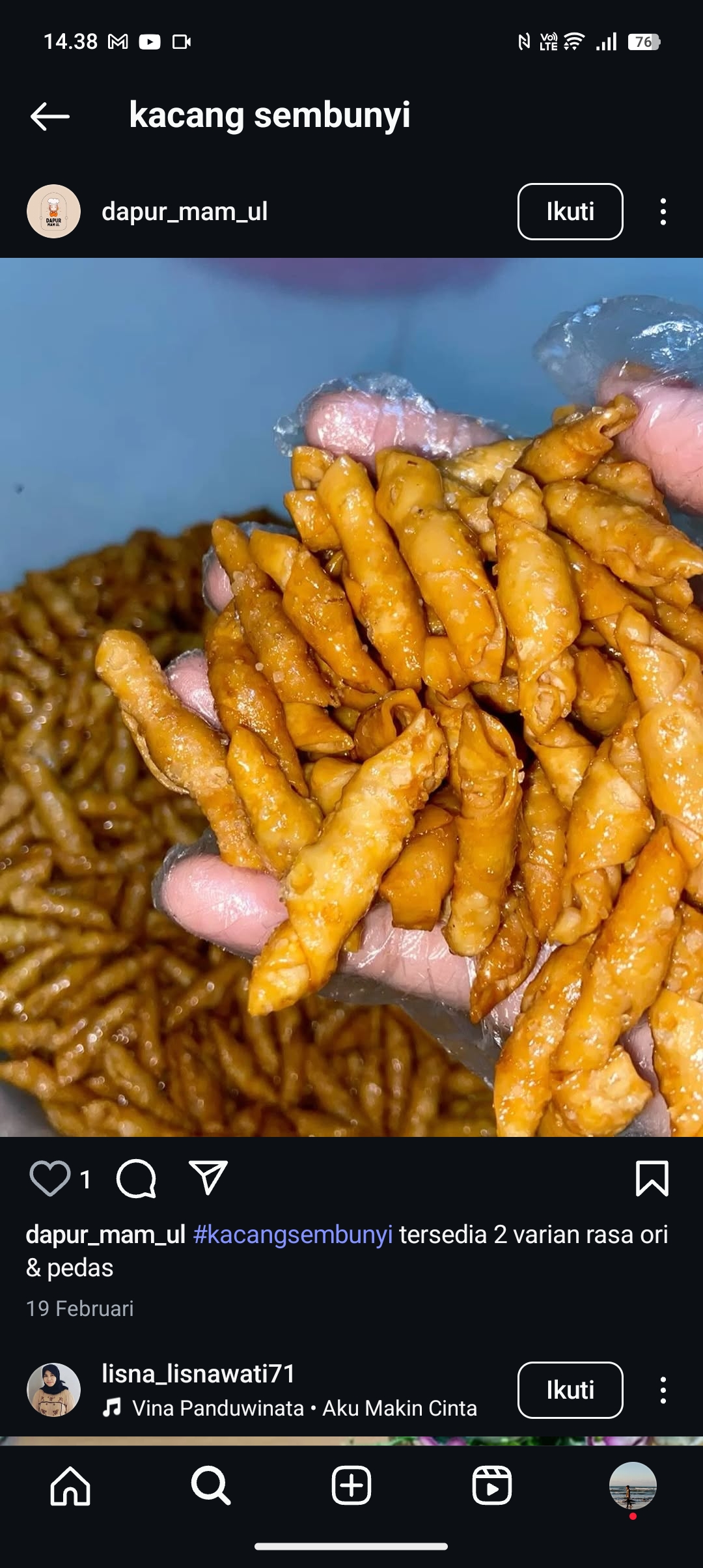 Resep Kacang Sembunyi
