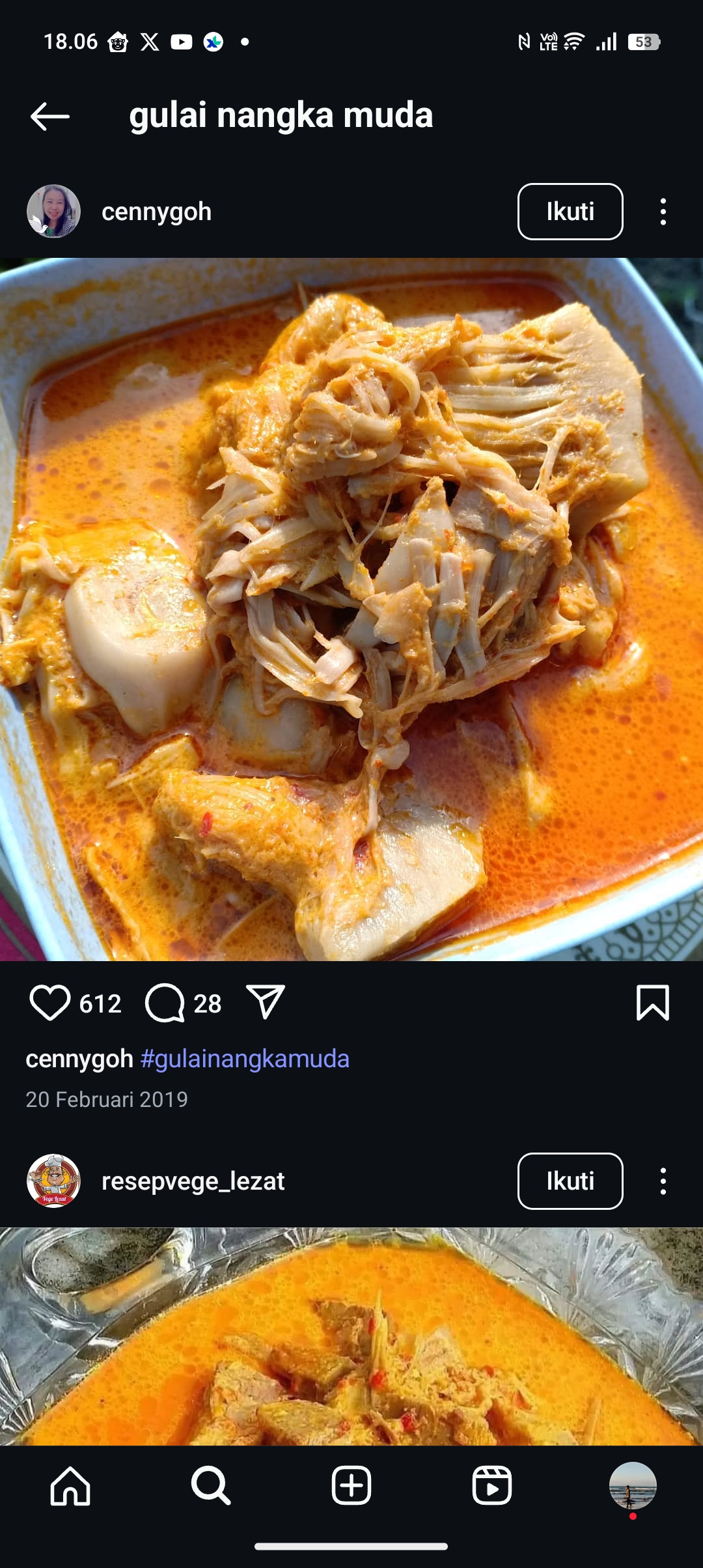 Resep gulai nangka muda