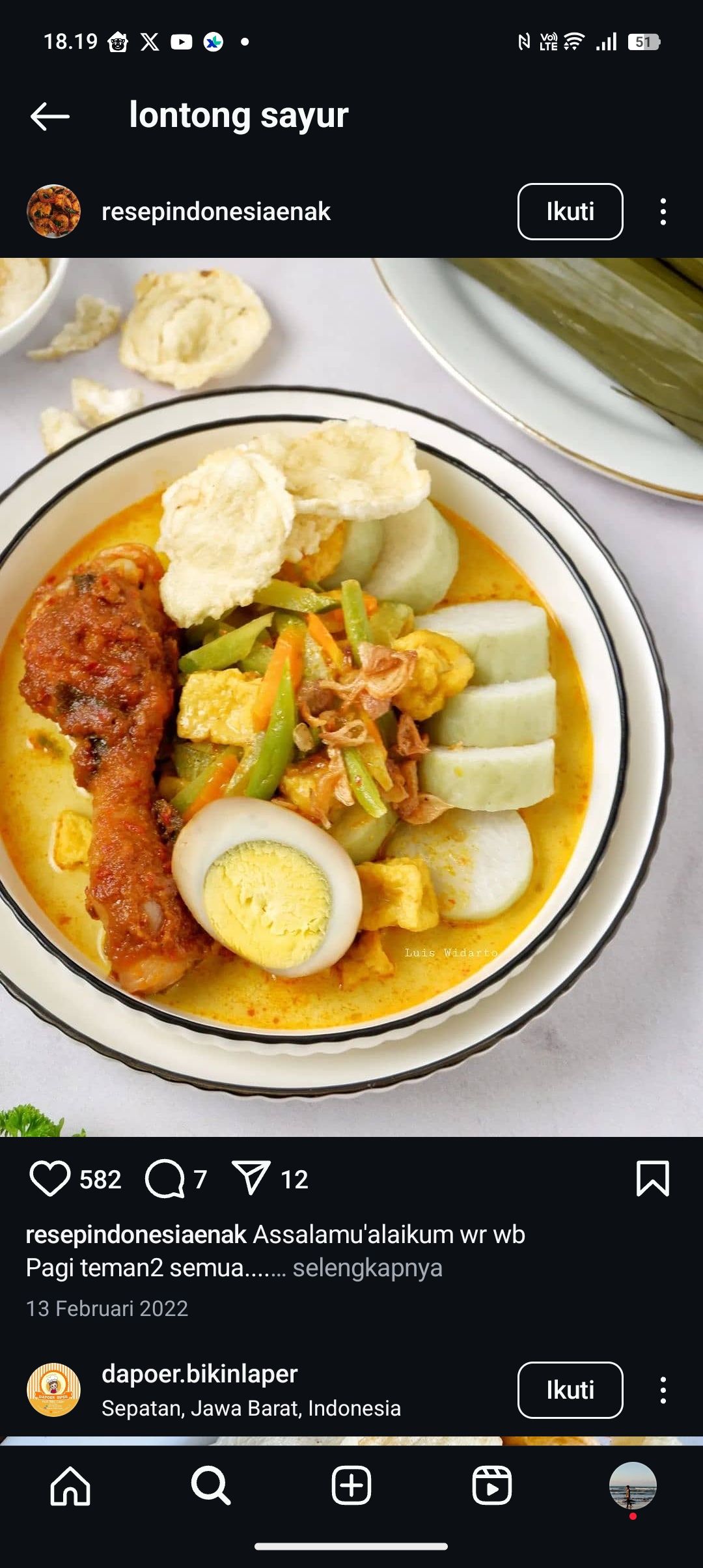 Lontong sayur super enak