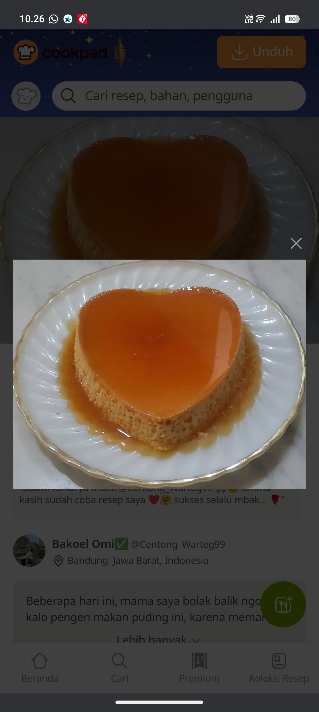 Resep Puding Karamel