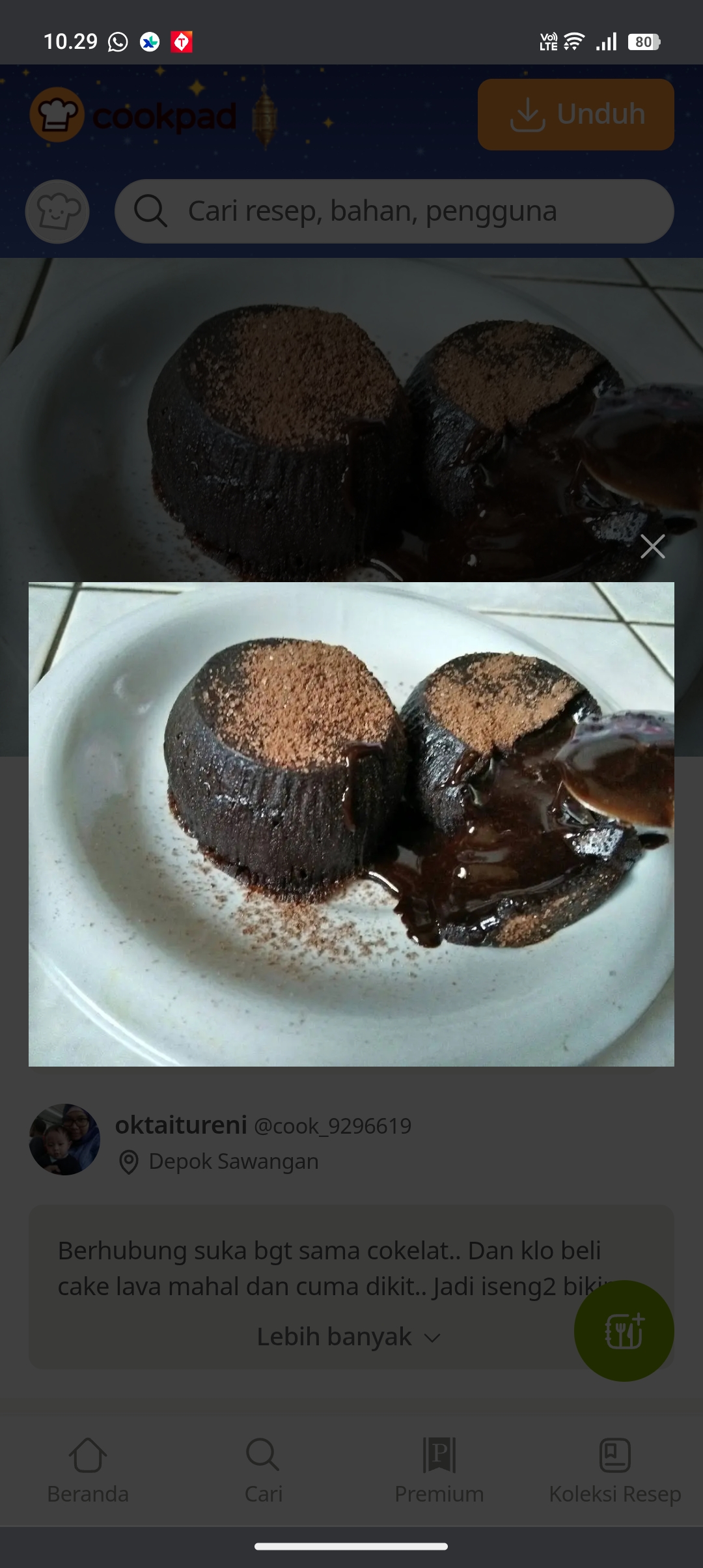 chocolate lava cake