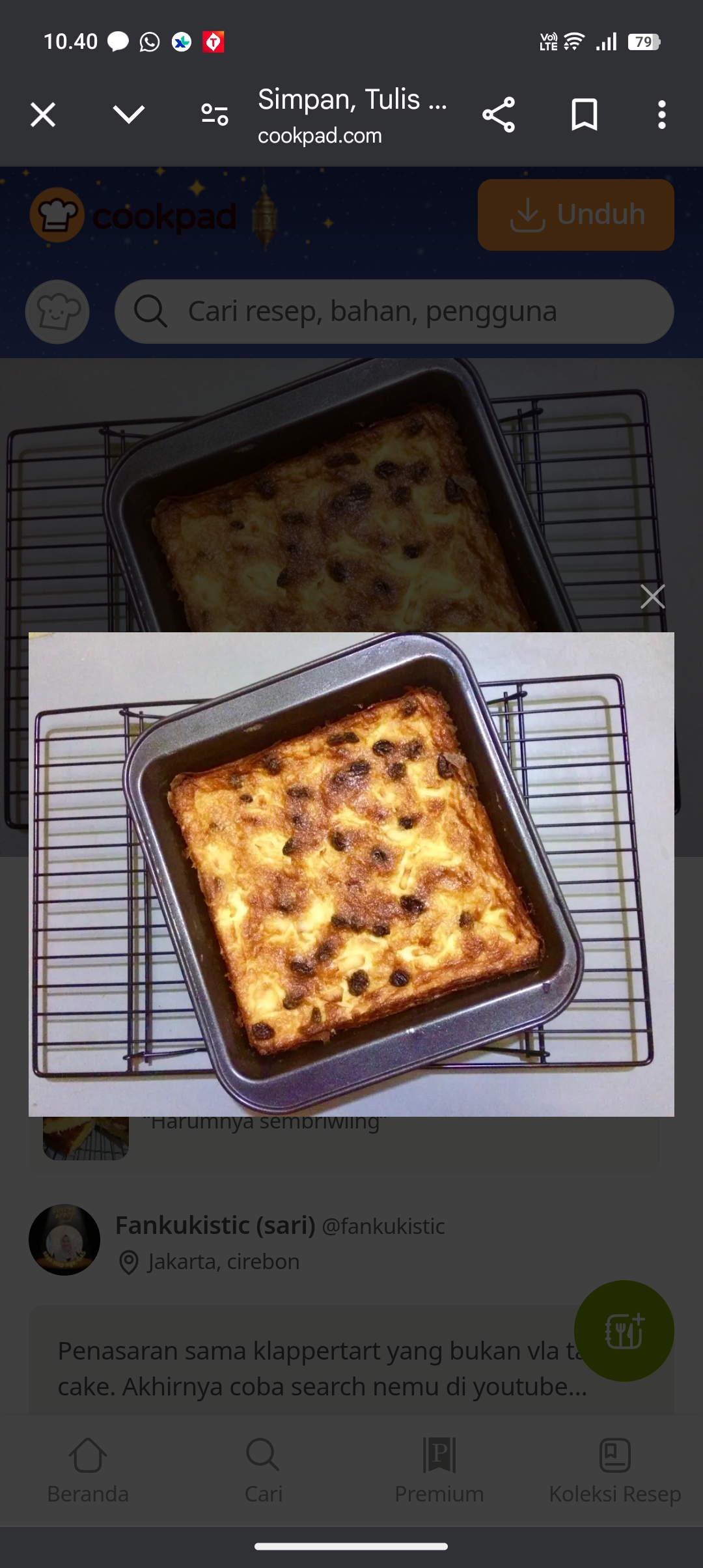 Klappertart