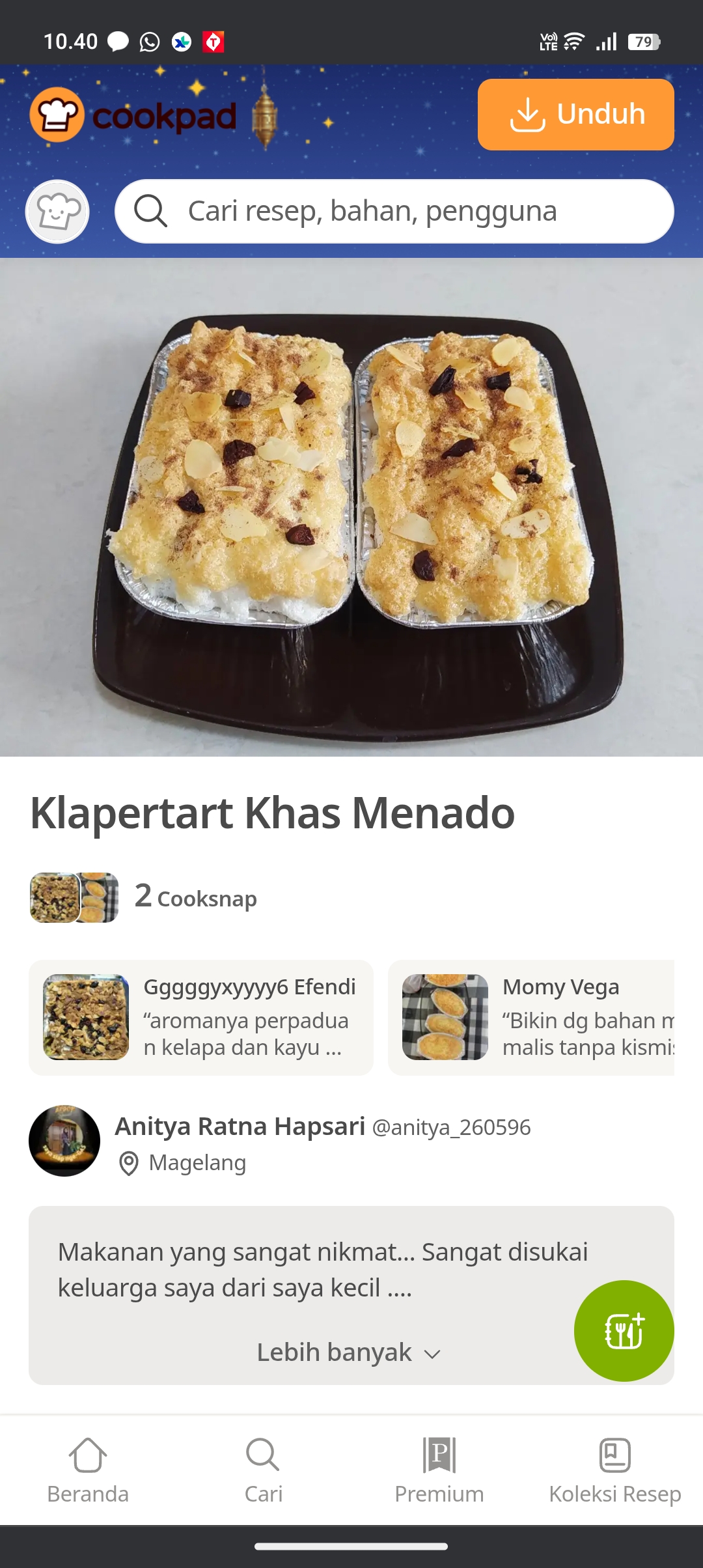 Resep Klappertaart  enak