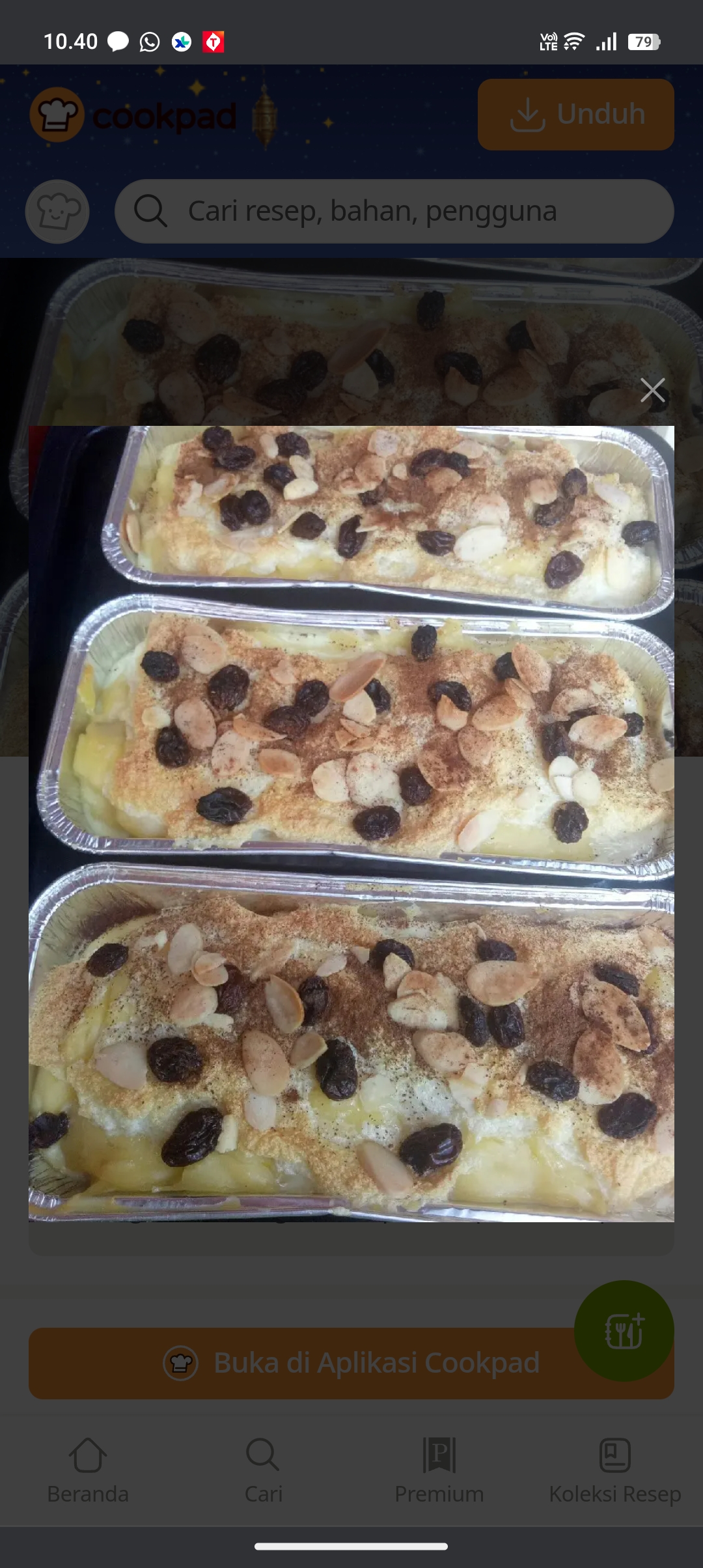 Klappertaart khas manado