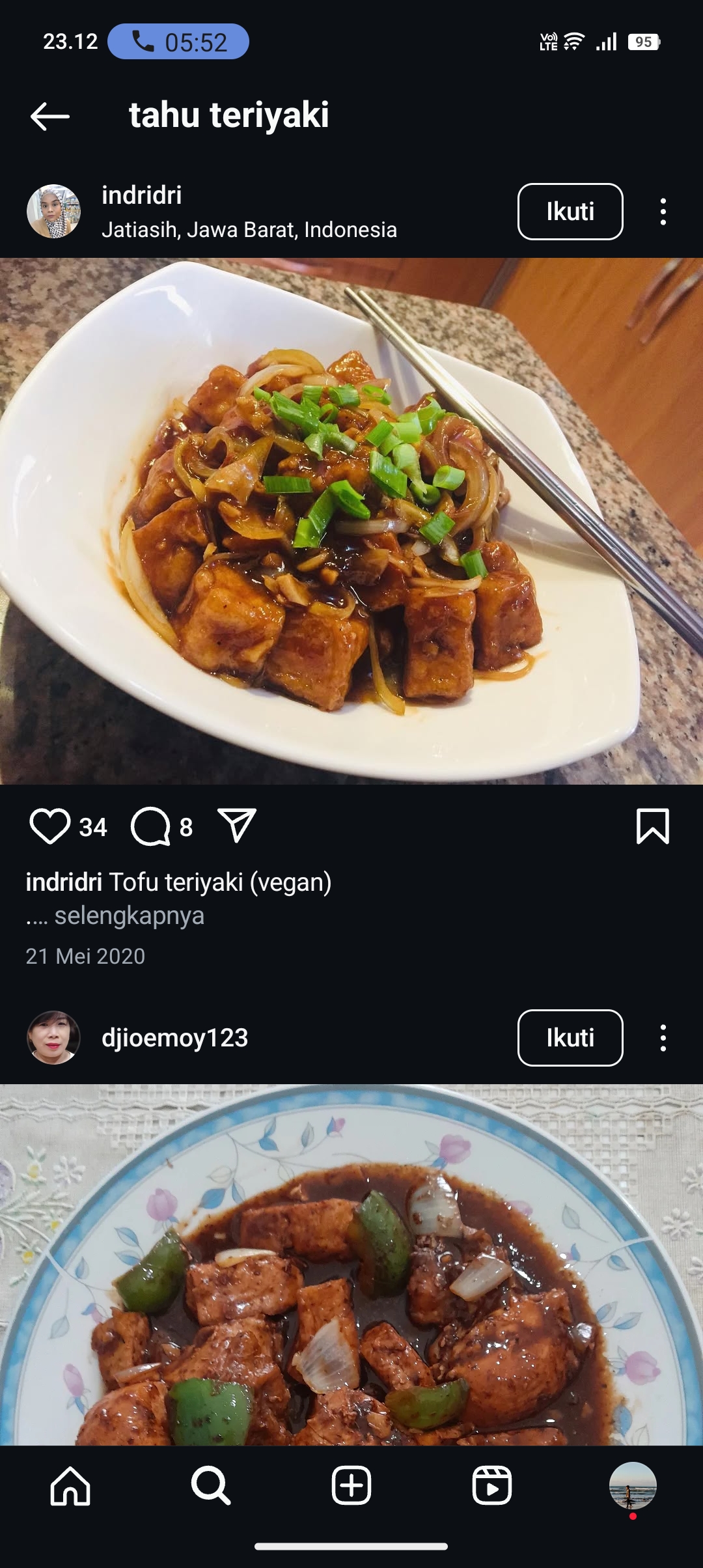 Tofu atau Tahu Teriyaki