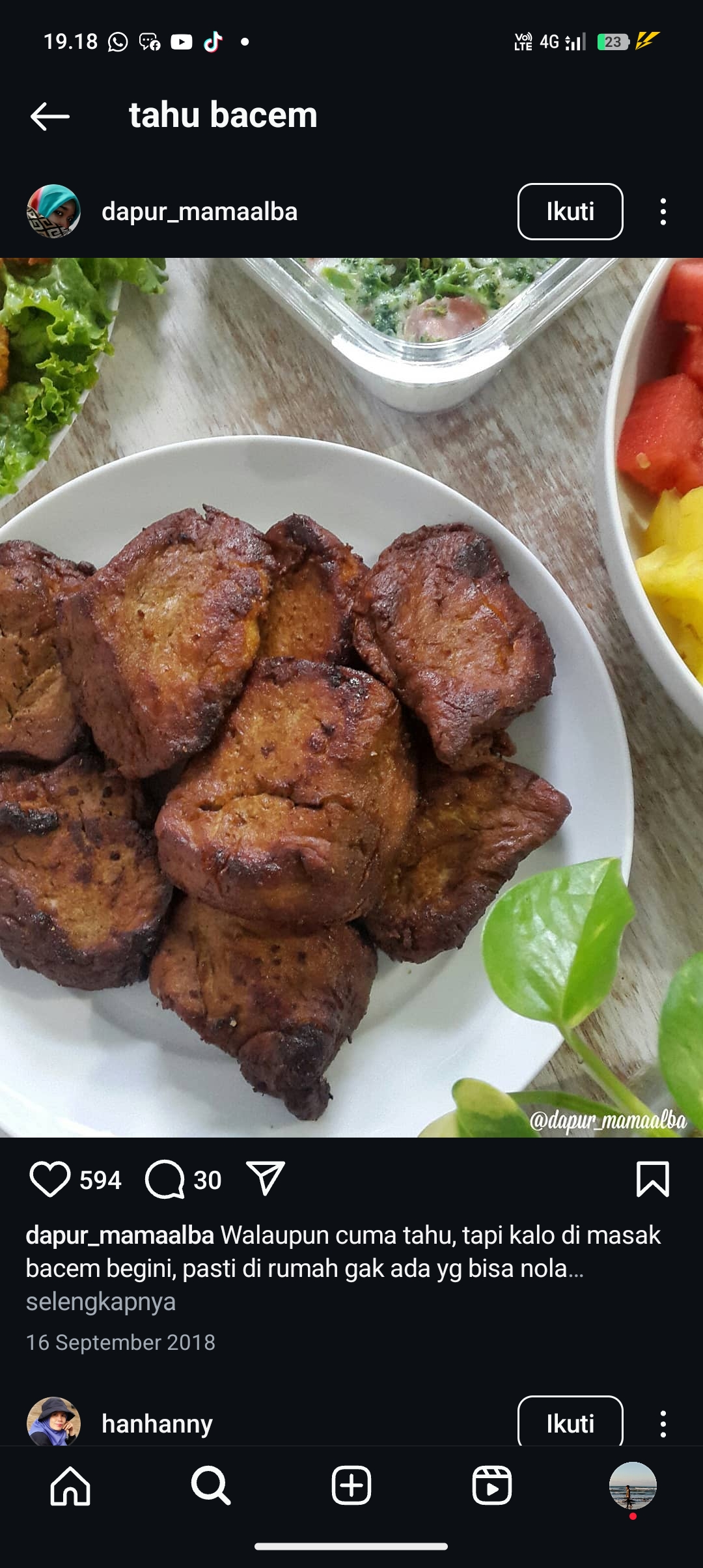 Resep Tahu Bacem
