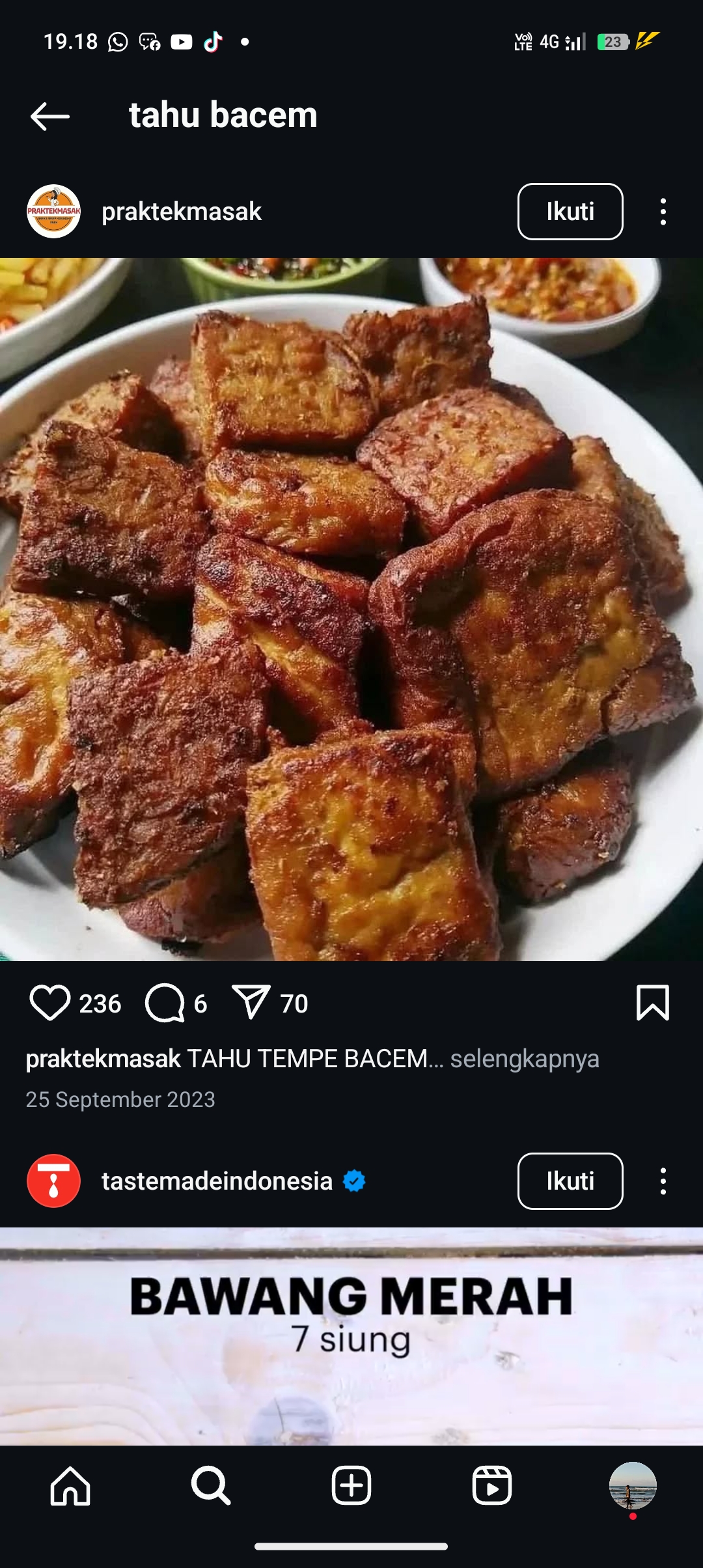 Resep Tahu Bacem