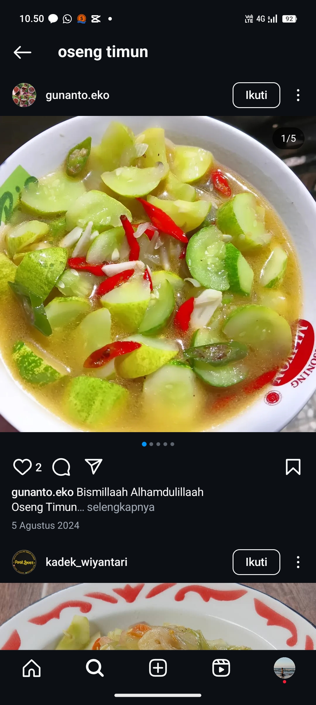 Resep Oseng Timun