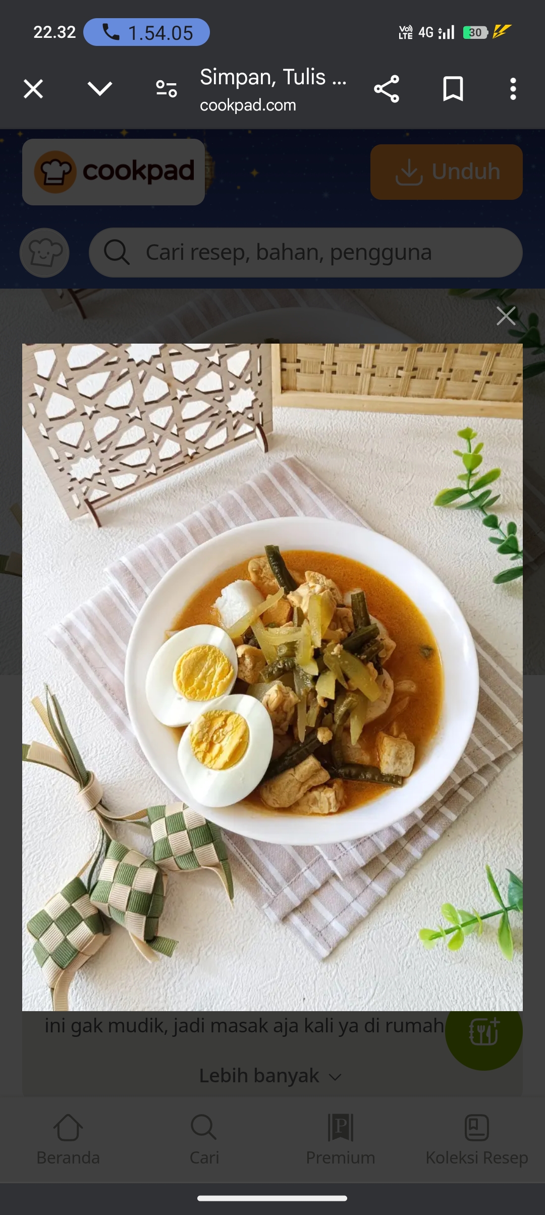 Ketupat sayur edisi lebaran