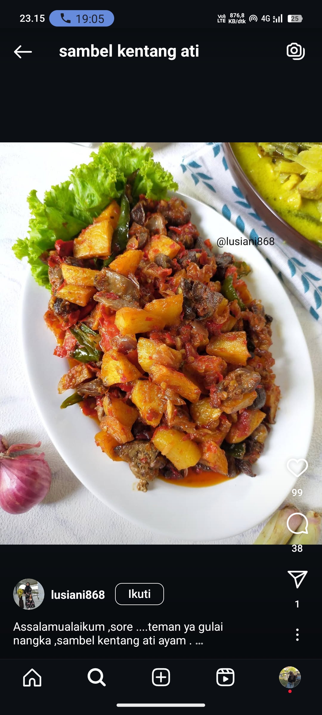Sambal Kentang Ati