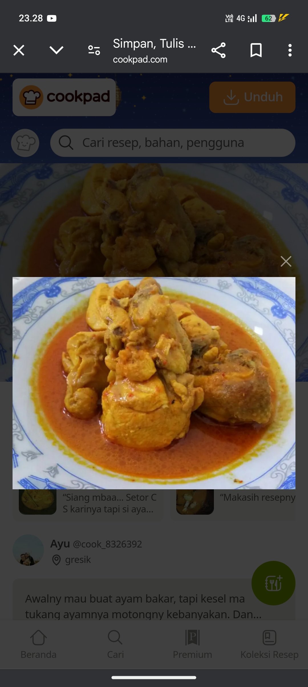Resep kari ayam
