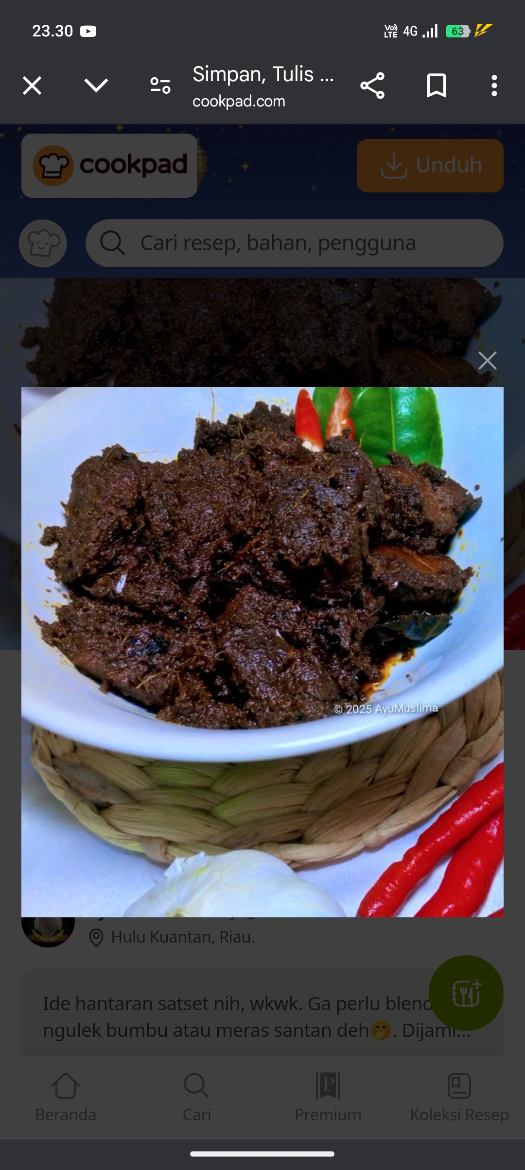 Resep Rendang enak