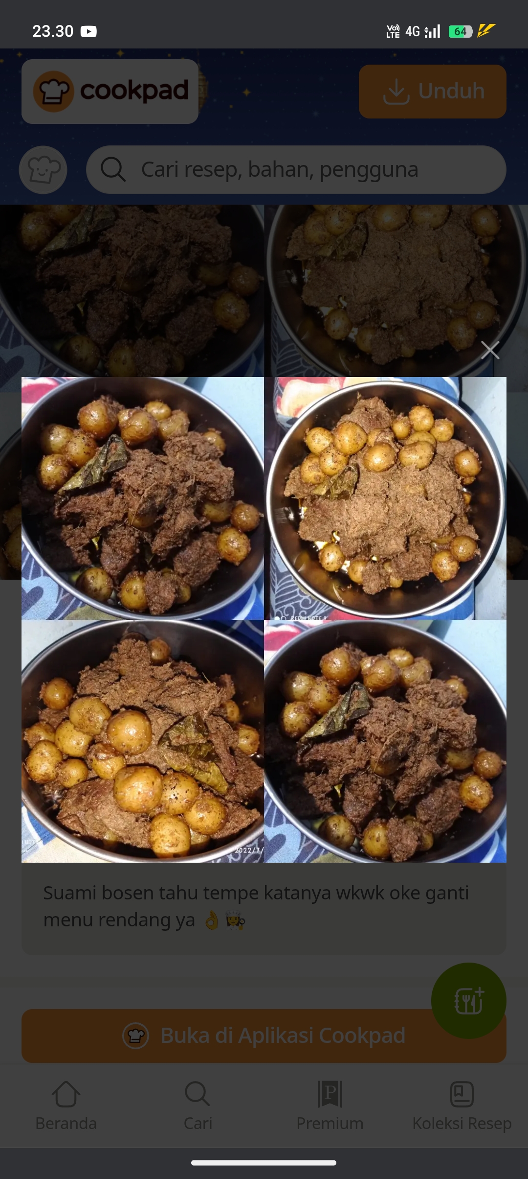 Buat rendang yang viral sendiri saat lebaran