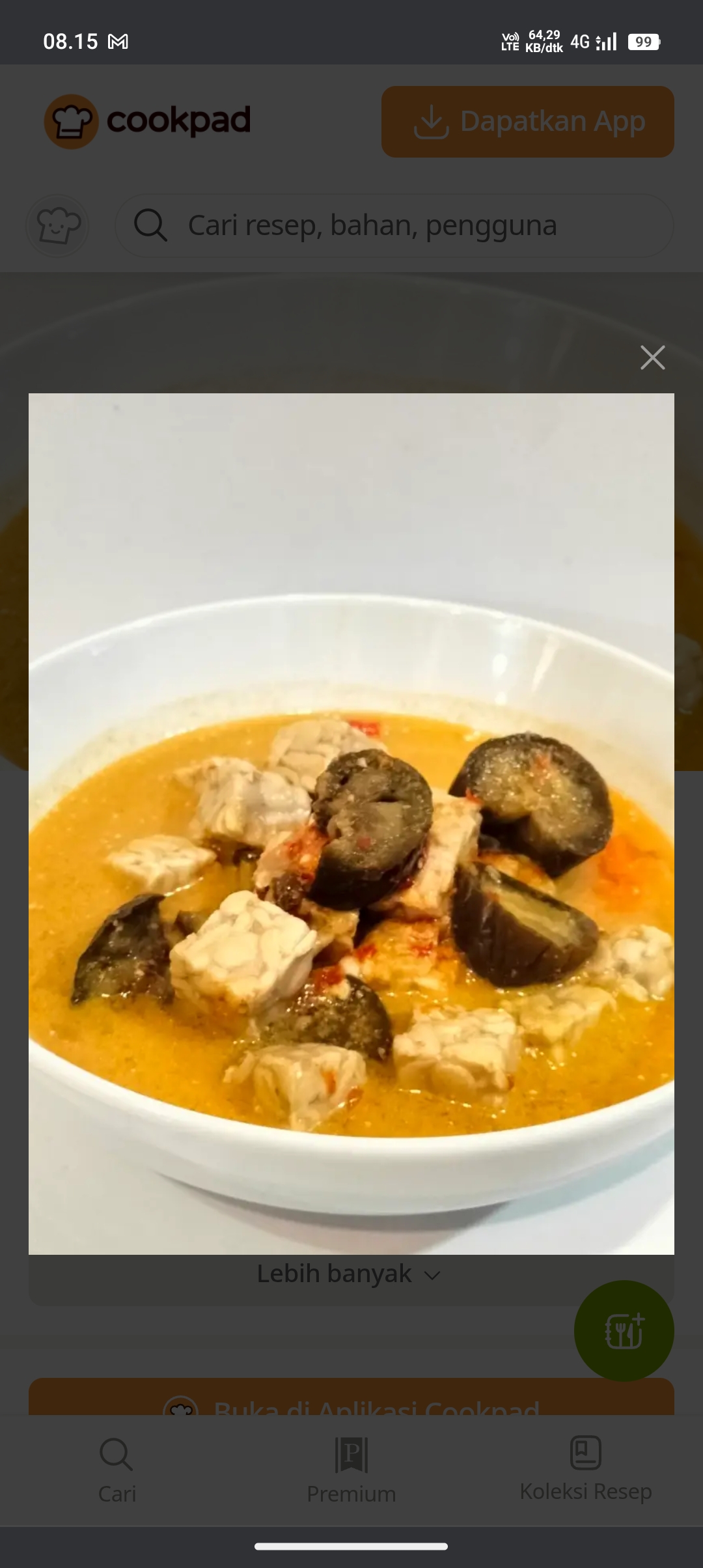 Resep sayur lodeh terong tahu tempe