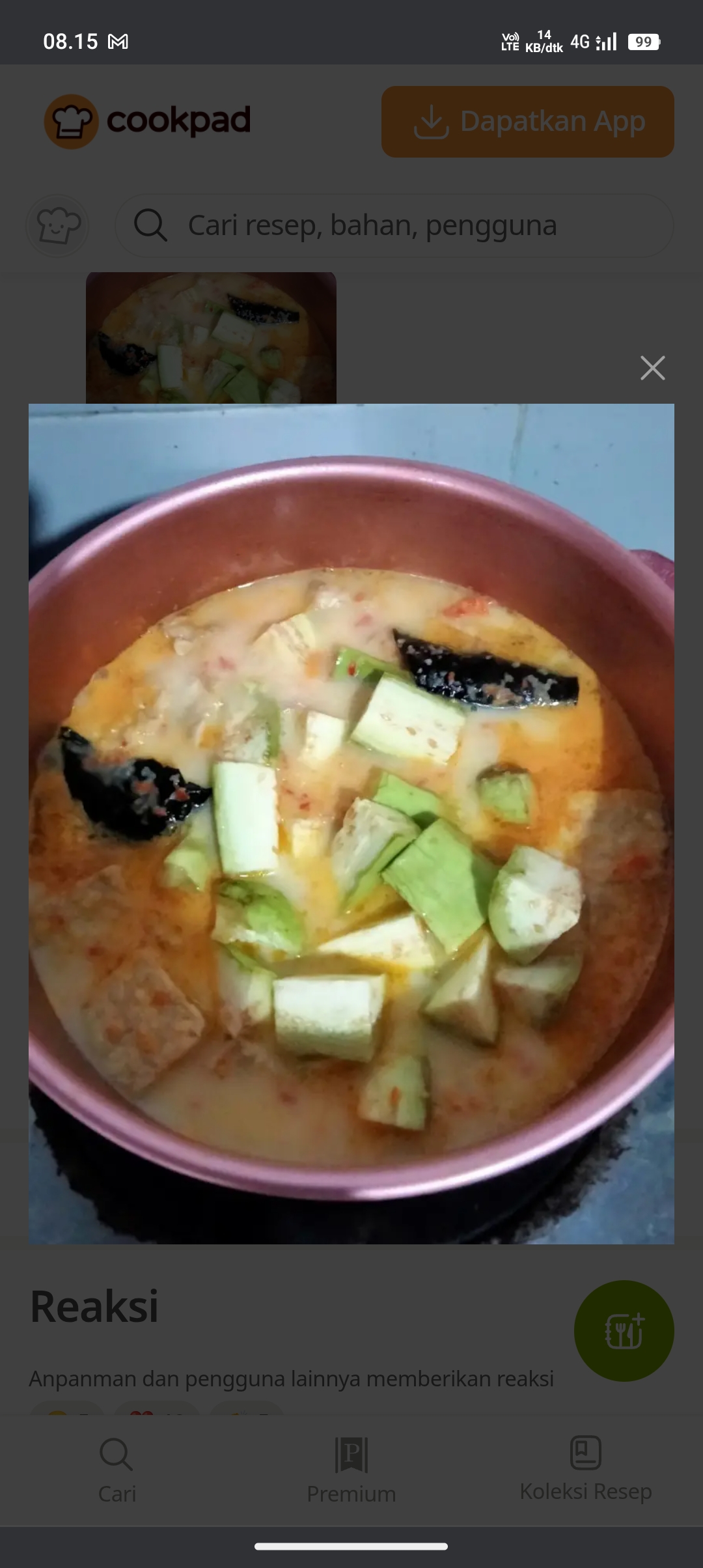 Resep sayur lodeh terong tahu tempe