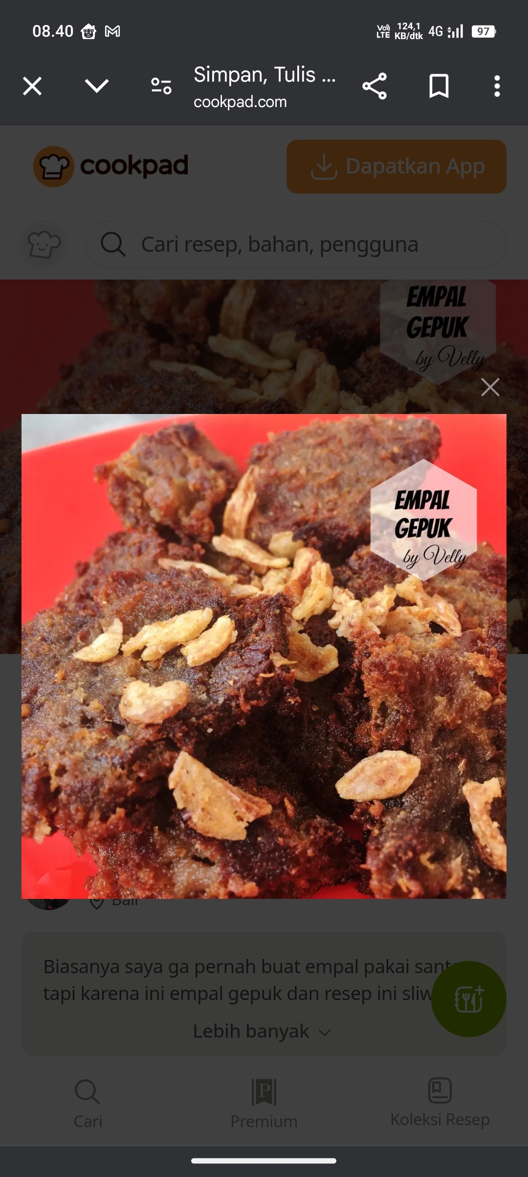 Resep Empal Gepuk
