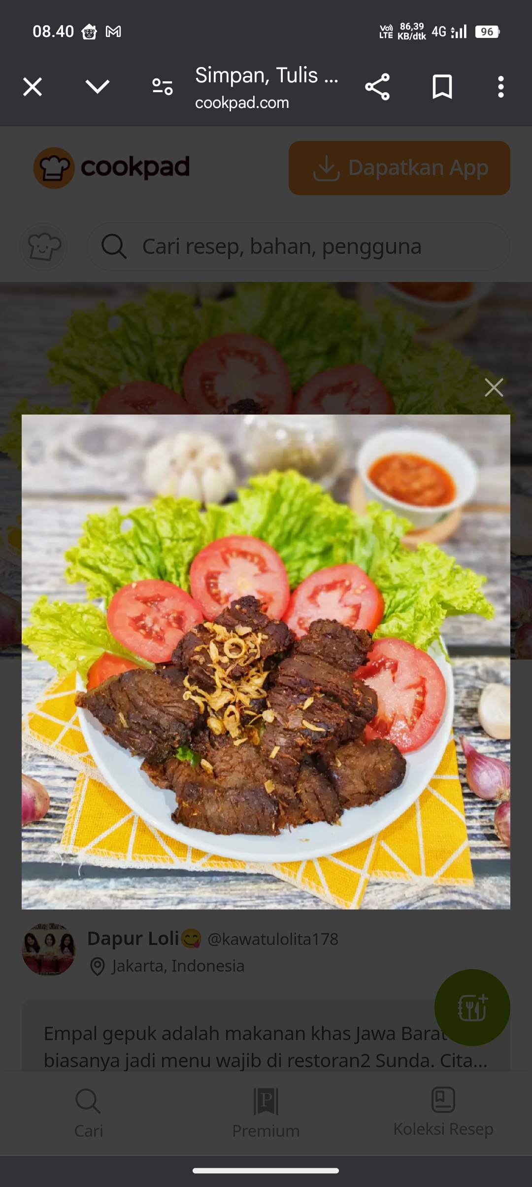 Resep Embul Gepuk