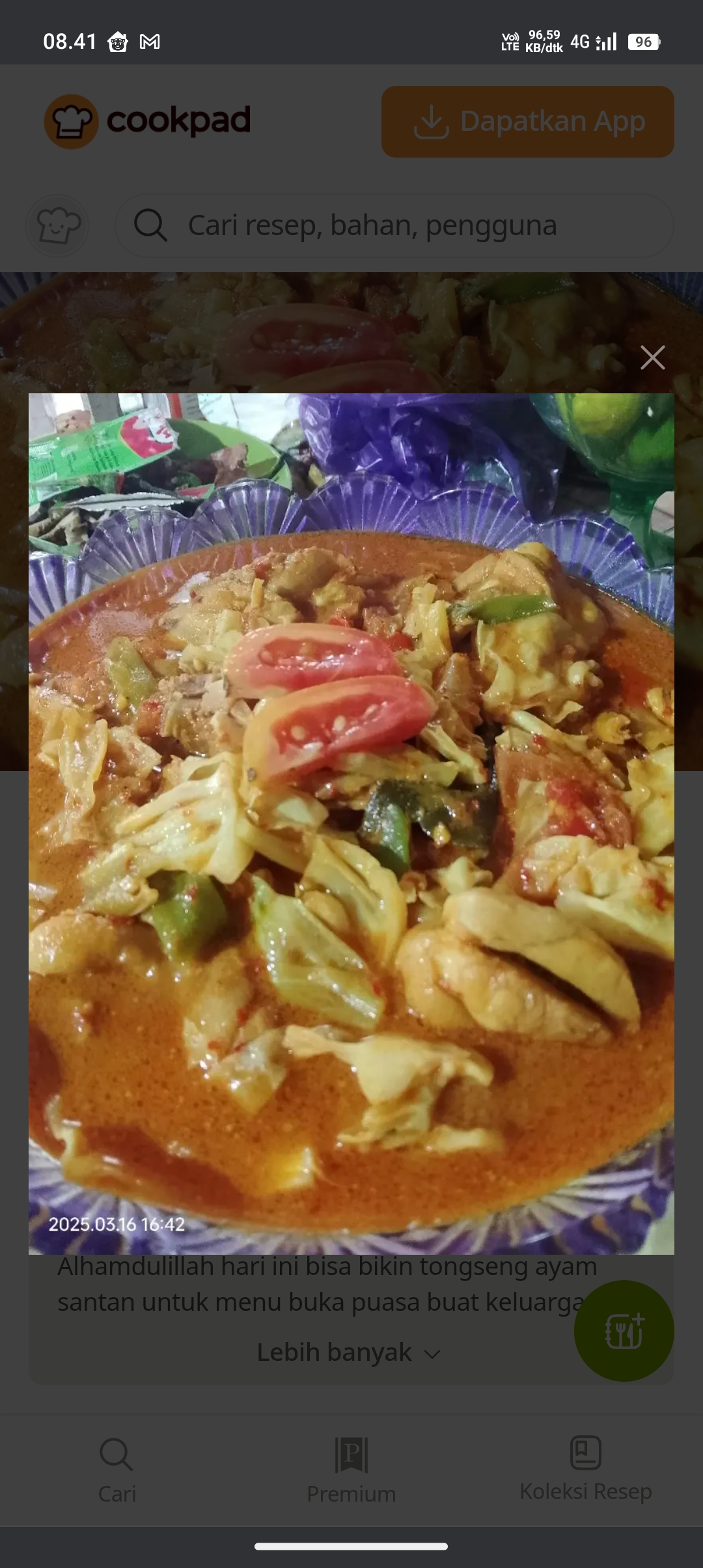 Resep Tongseng ayam