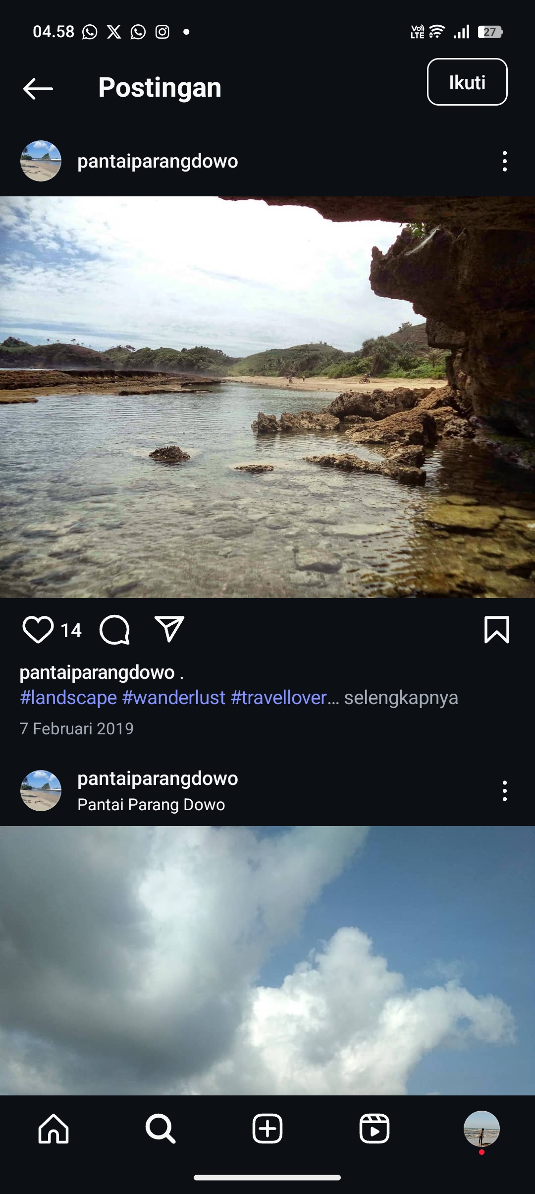 Pantai Parang Dowo yang menawan
