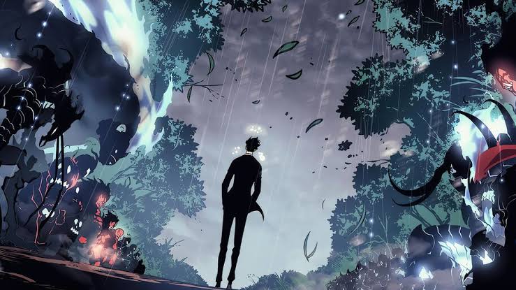 Sung Jinwoo beserta pasukan bayangan miliknya dalam anime solo leveling