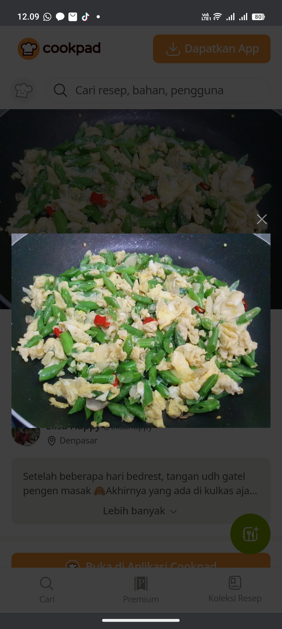 orak arik buncis telur