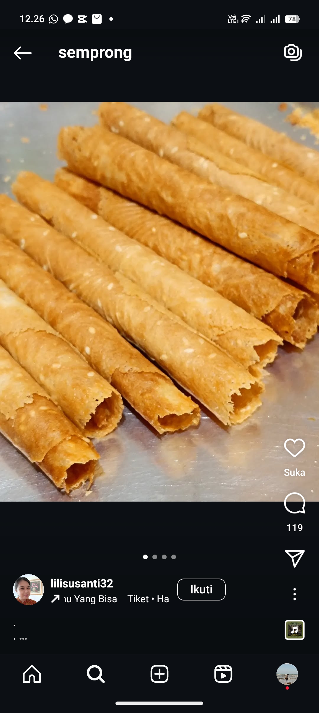 Resep kue semprong