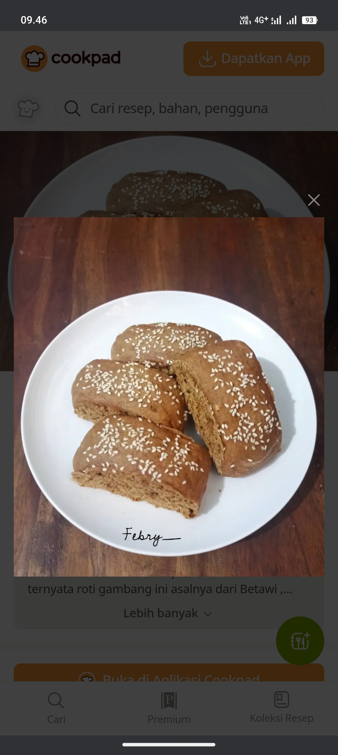 Resep Roti Gambang