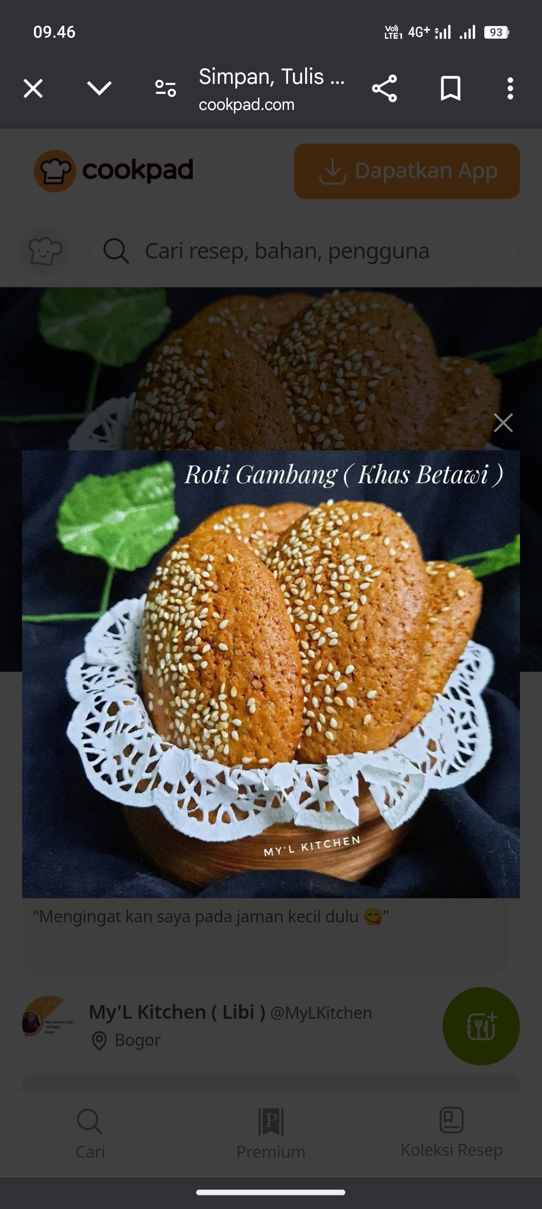 Resep Roti Gambang