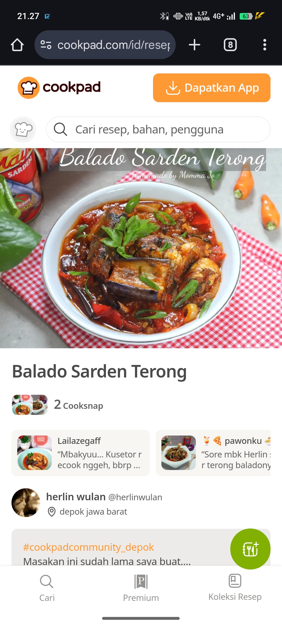Ilustrasi Terong Masak Sarden