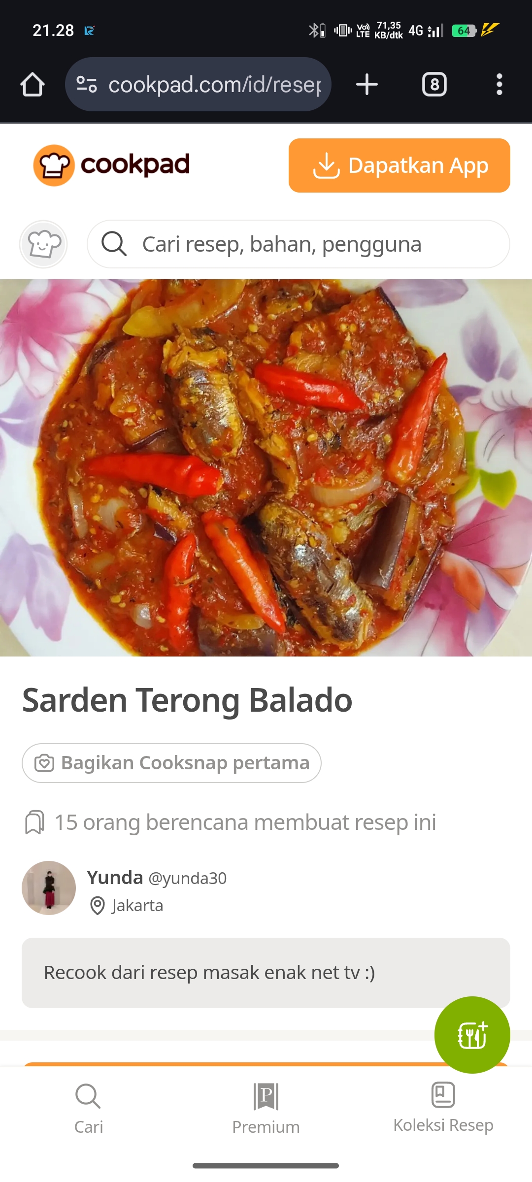 Ilustrasi Terong Masak Sarden