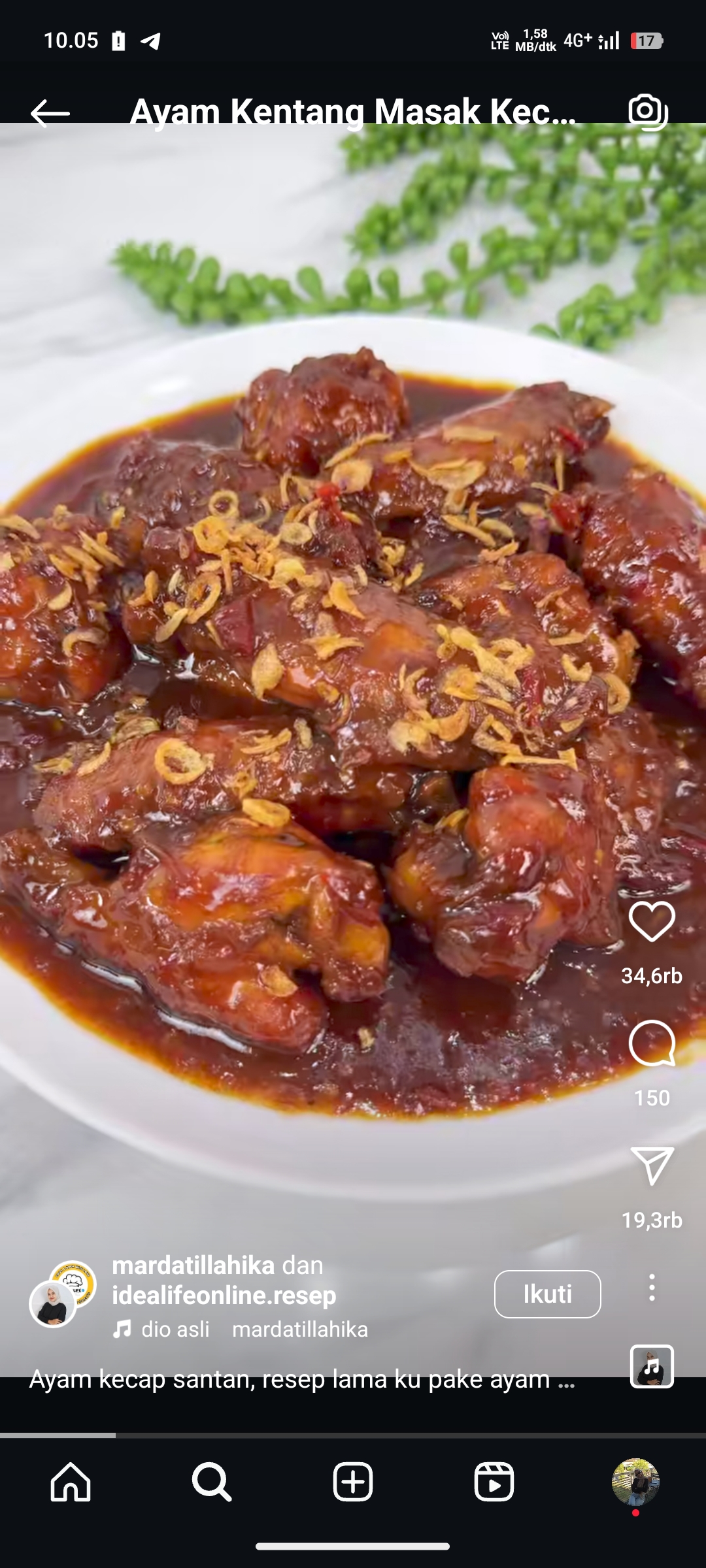 Ilustrasi Ayam Kentang Masak Kecap