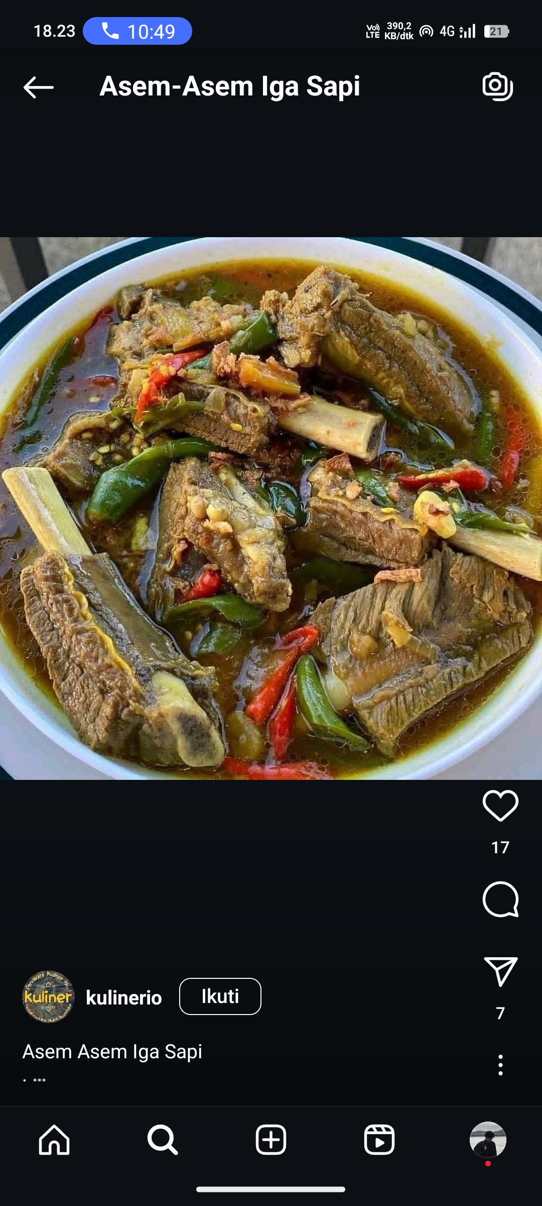 Asem-Asem Iga Sapi