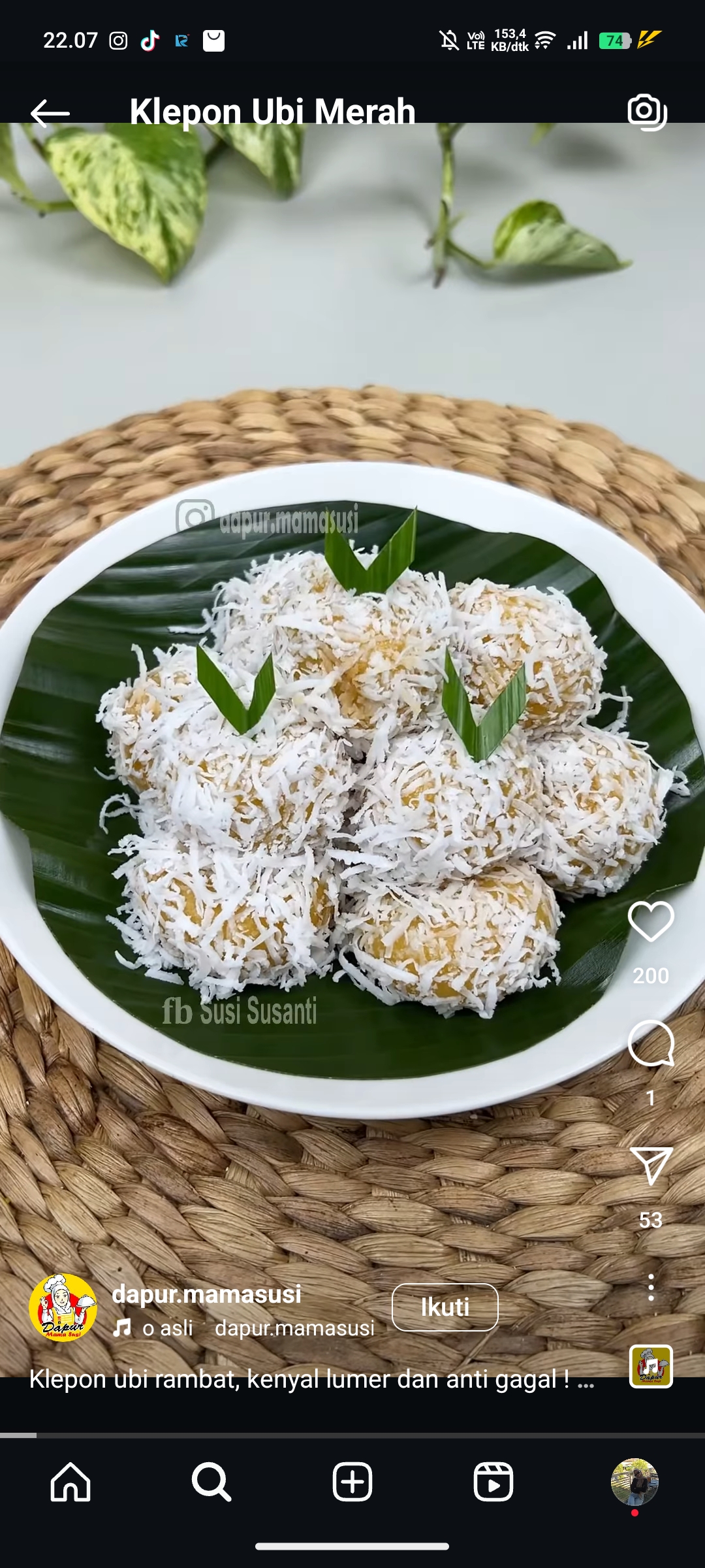 Klepon Ubi Merah