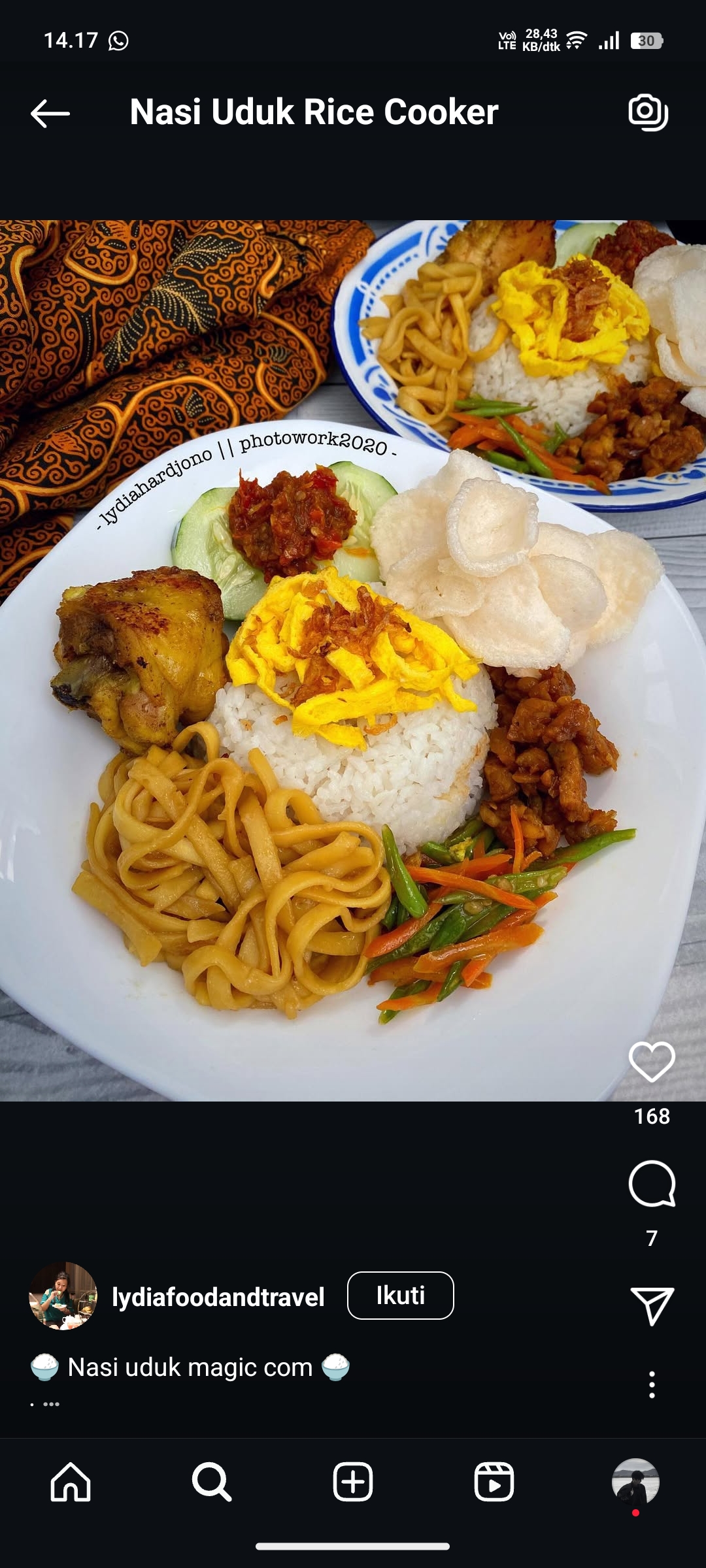 Nasi Uduk Rice Cooker