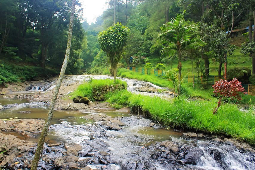 Salah satu spot dari wisata alam Curug omas Bandung