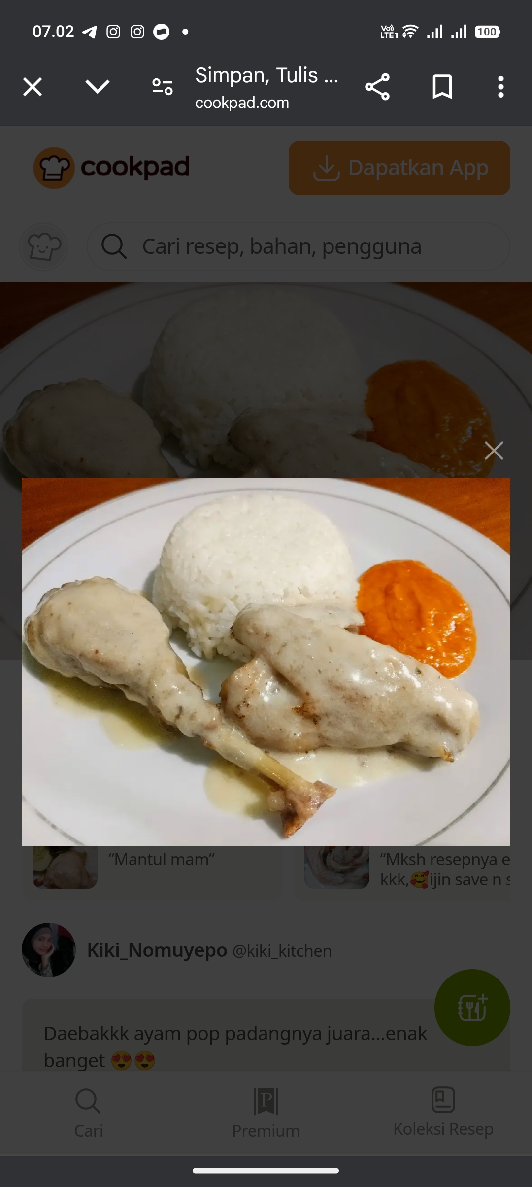 Resep ayam pop khas padang