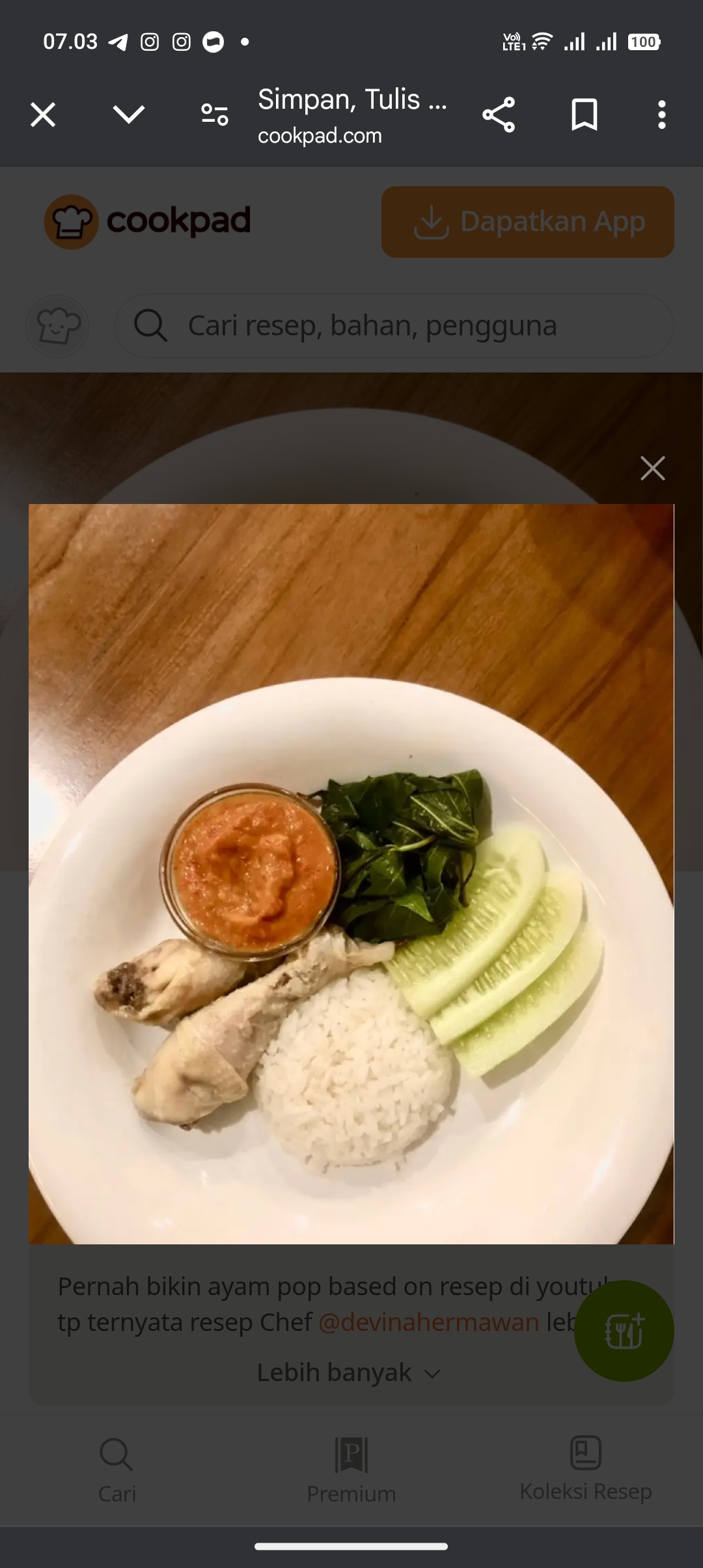 Resep Ayam Pop Padang super nikmat