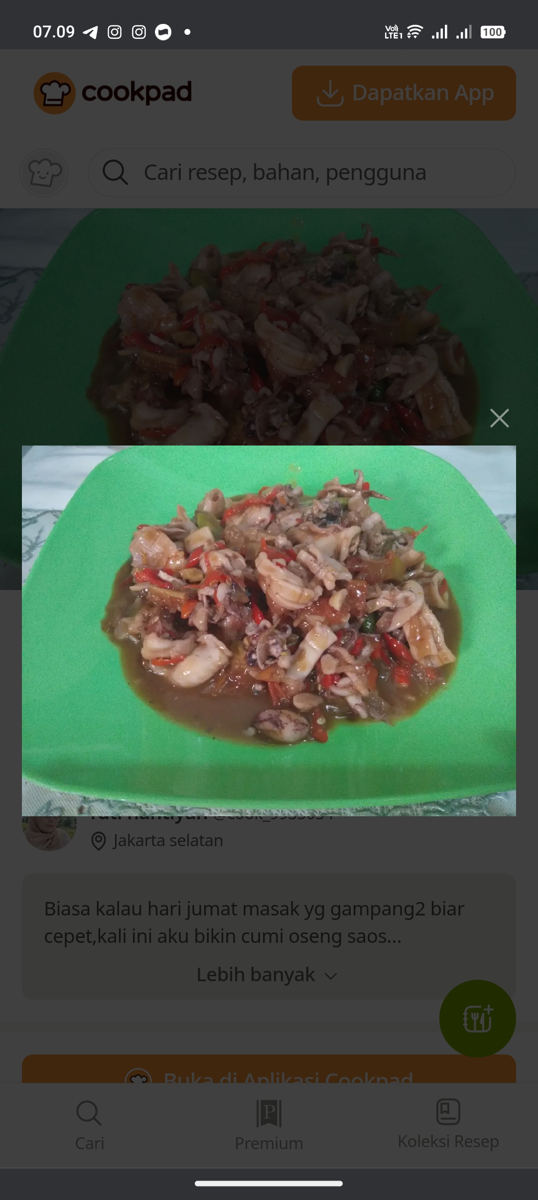 Resep Cumi Saus Tiram