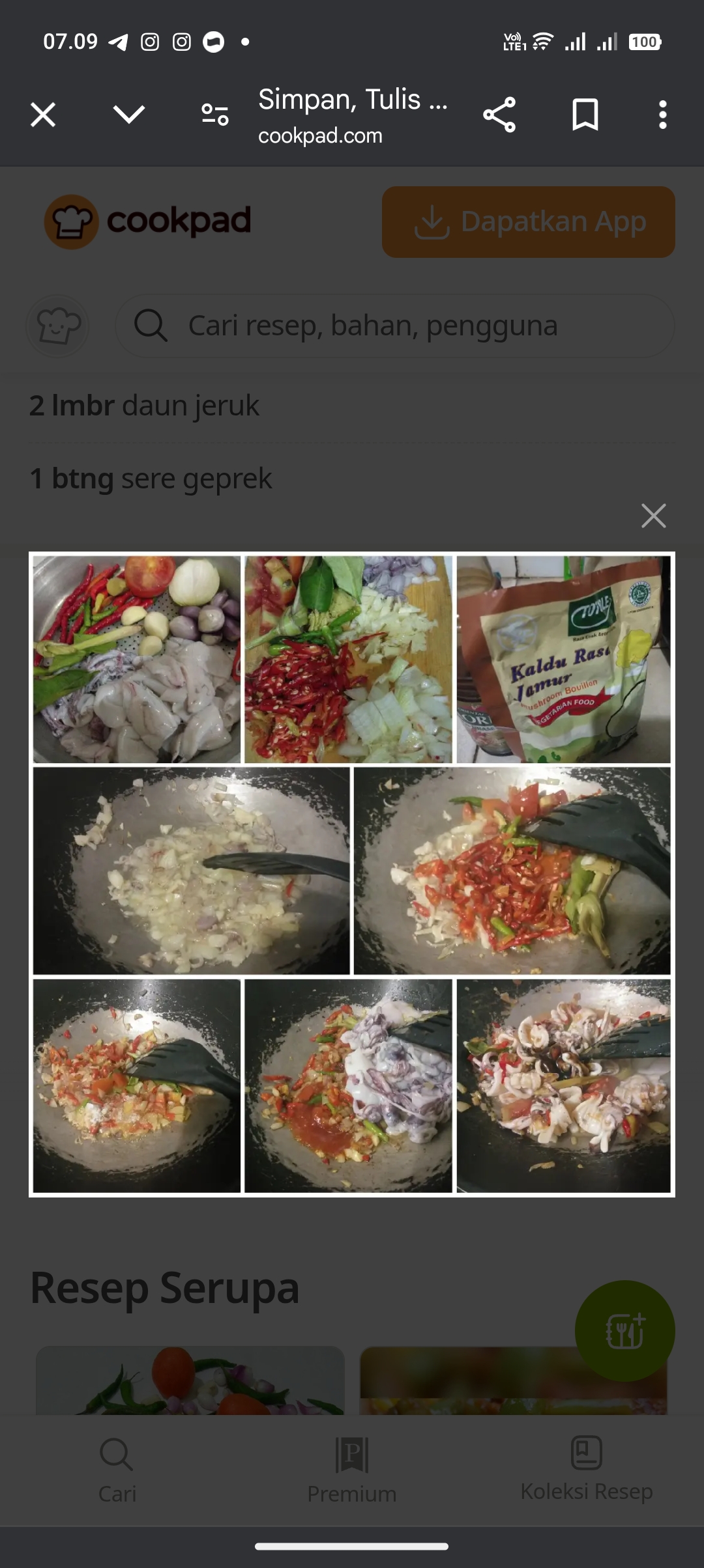 Resep Cumi Saus Tiram