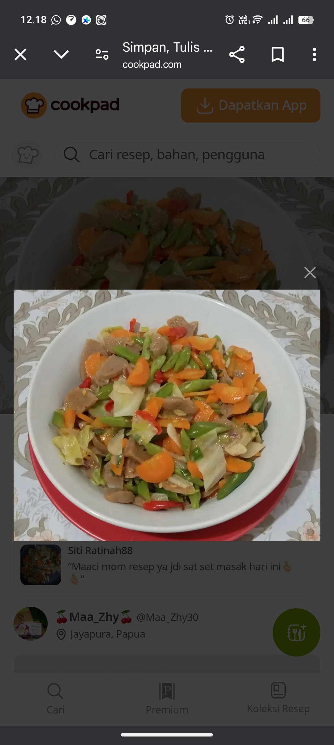 tumis buncis wortel
