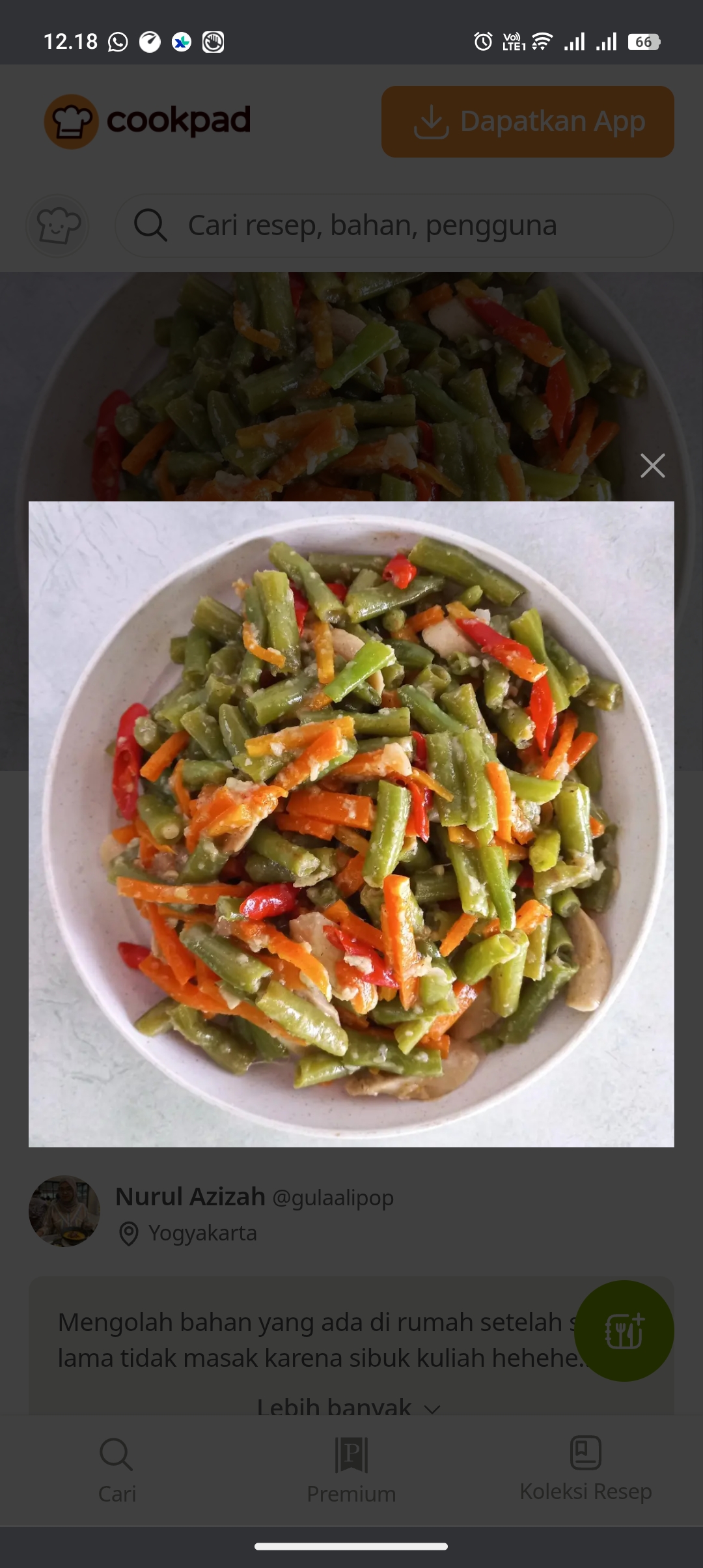 Resep Tumis buncis Tahu