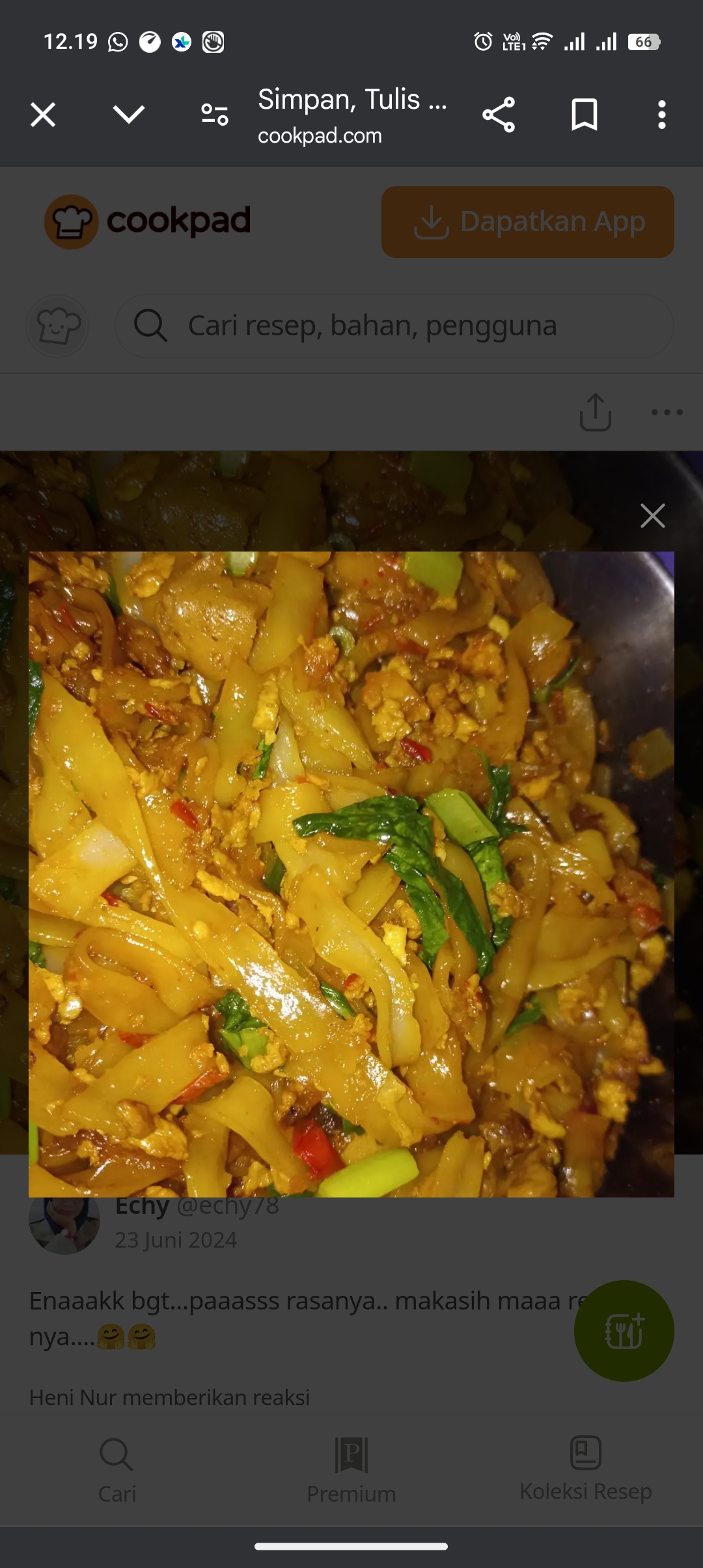 Resep  kwetiau goreng