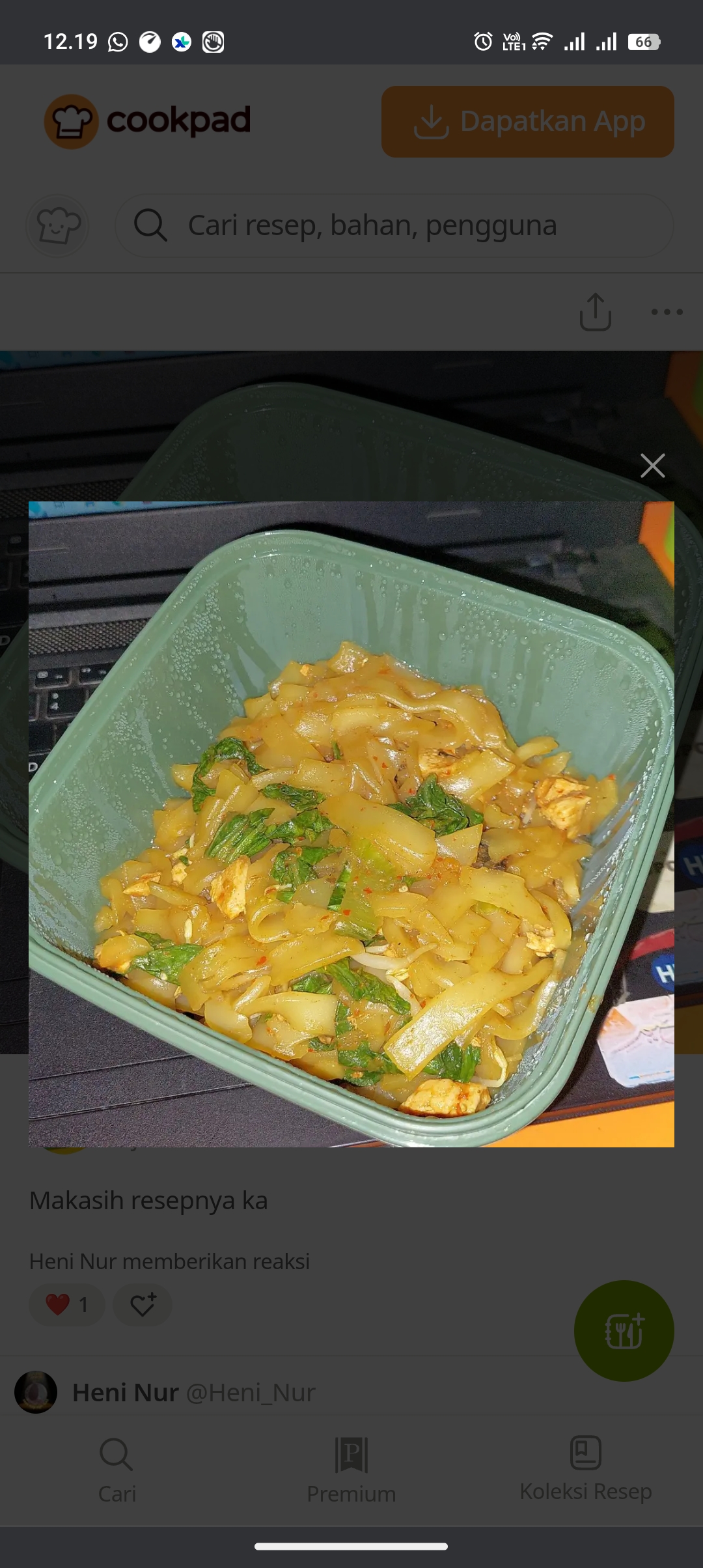 kwetiau goreng ala restoran