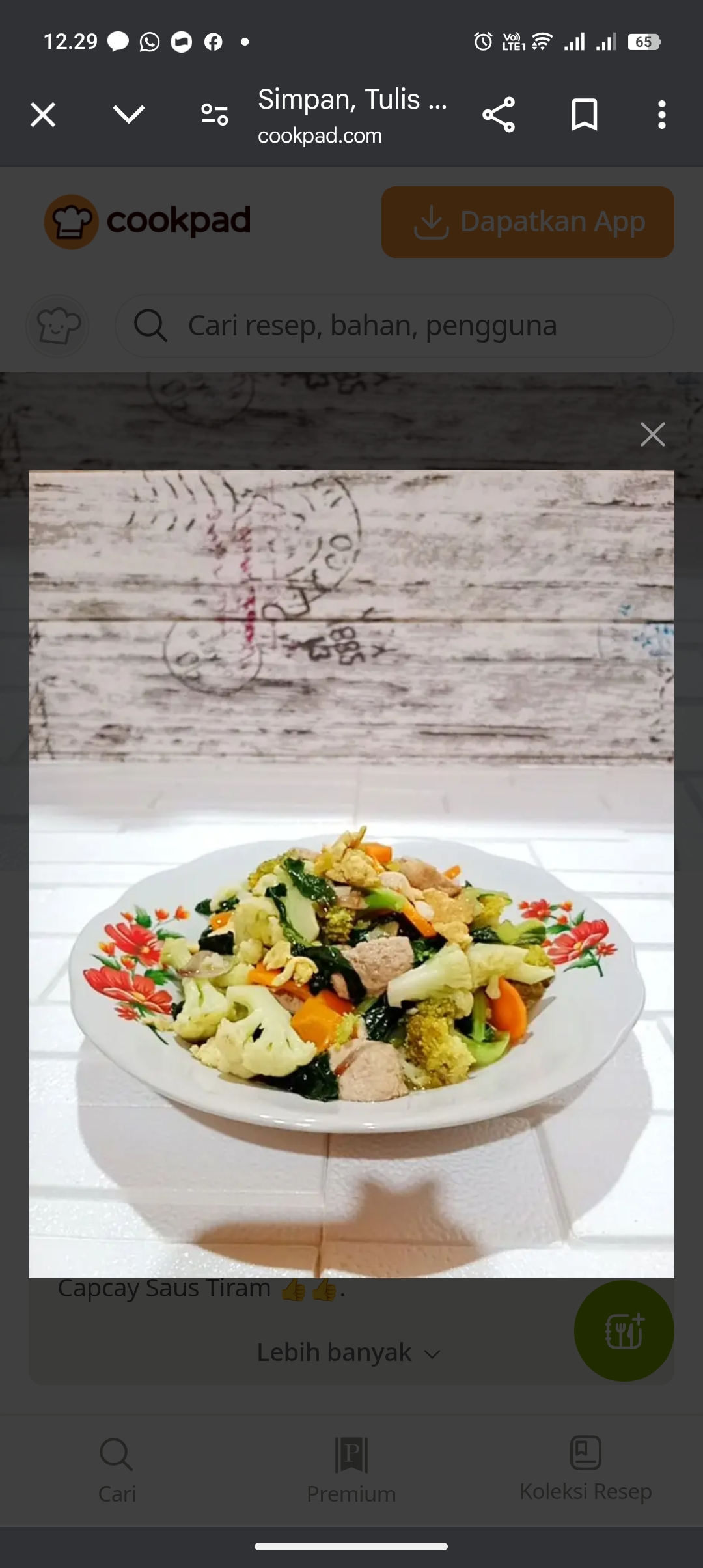 Resep Capcay saus tiram