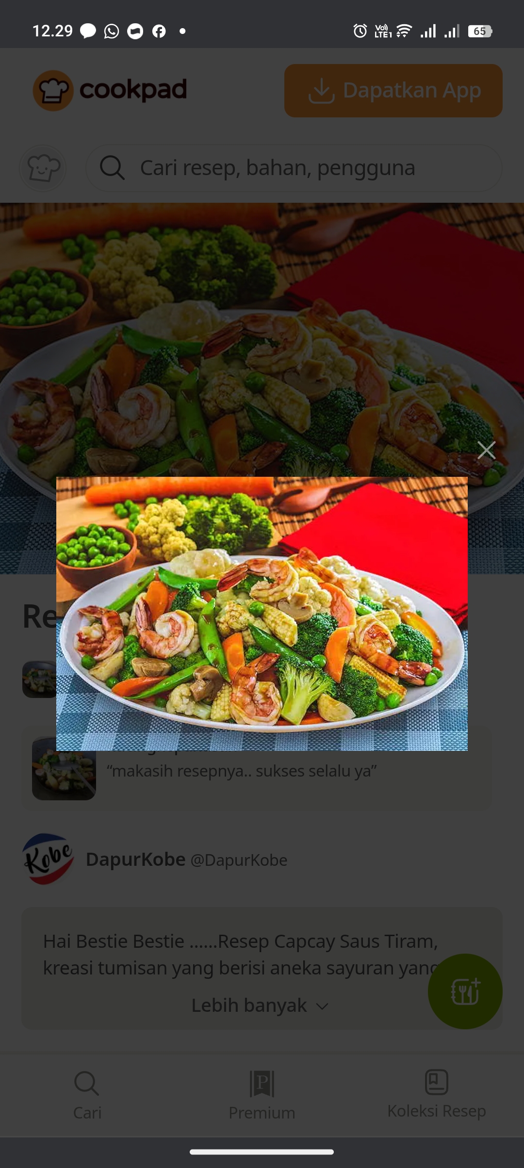 Resep Capcay saus tiram