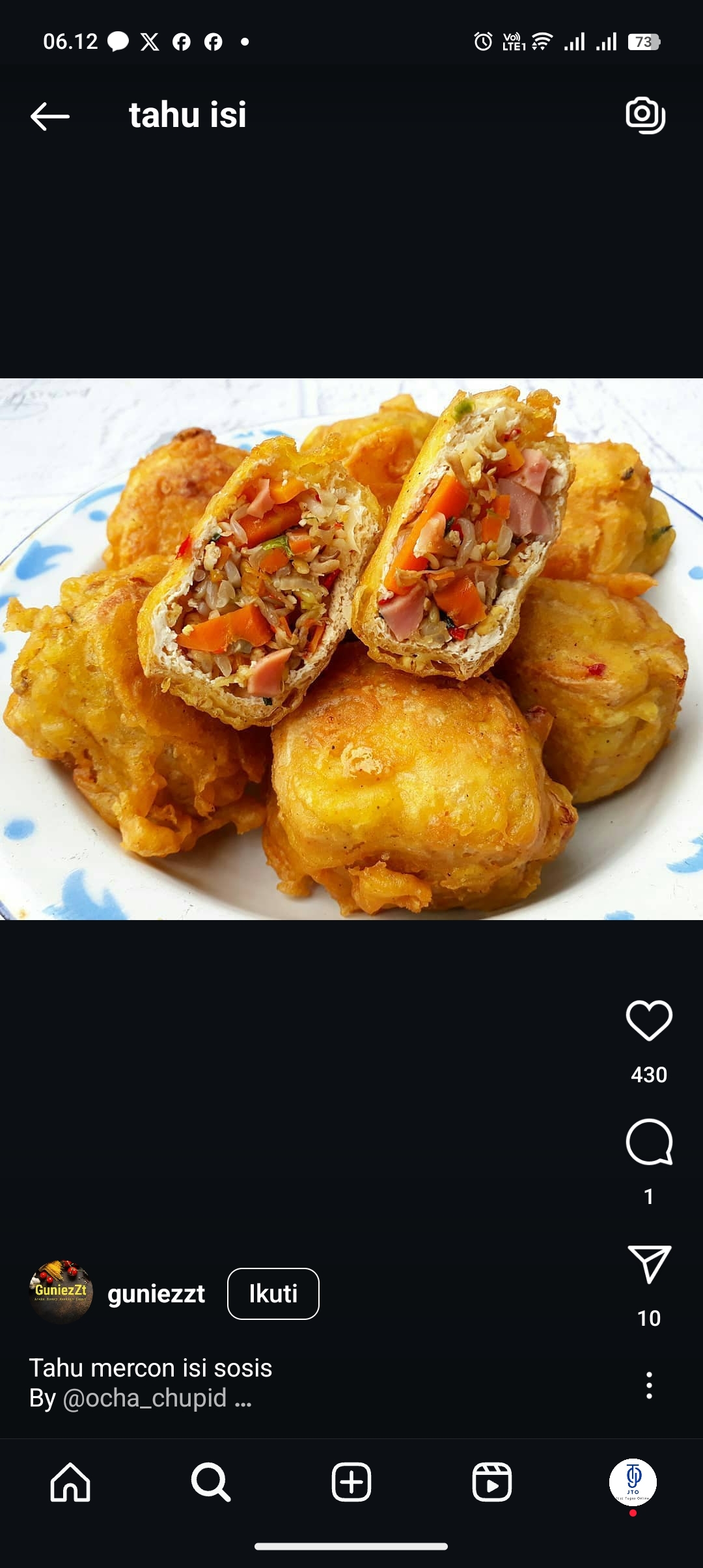 Tahu isi super enak