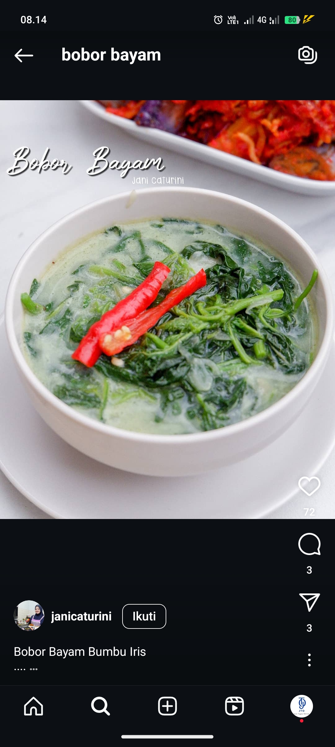 Resep Bobor Bayam
