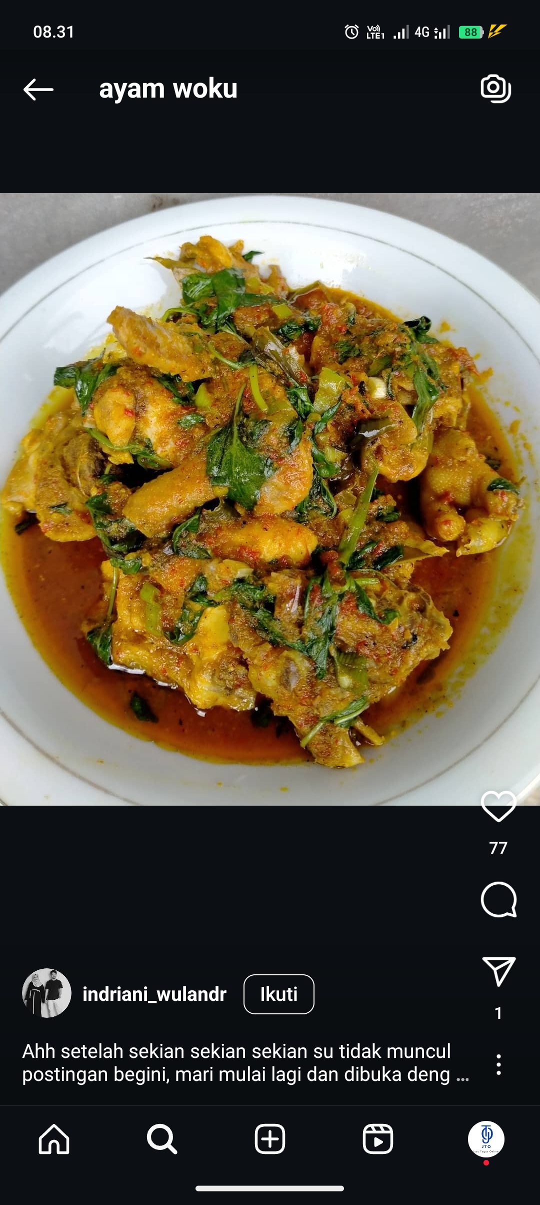 Resep ayam Woku
